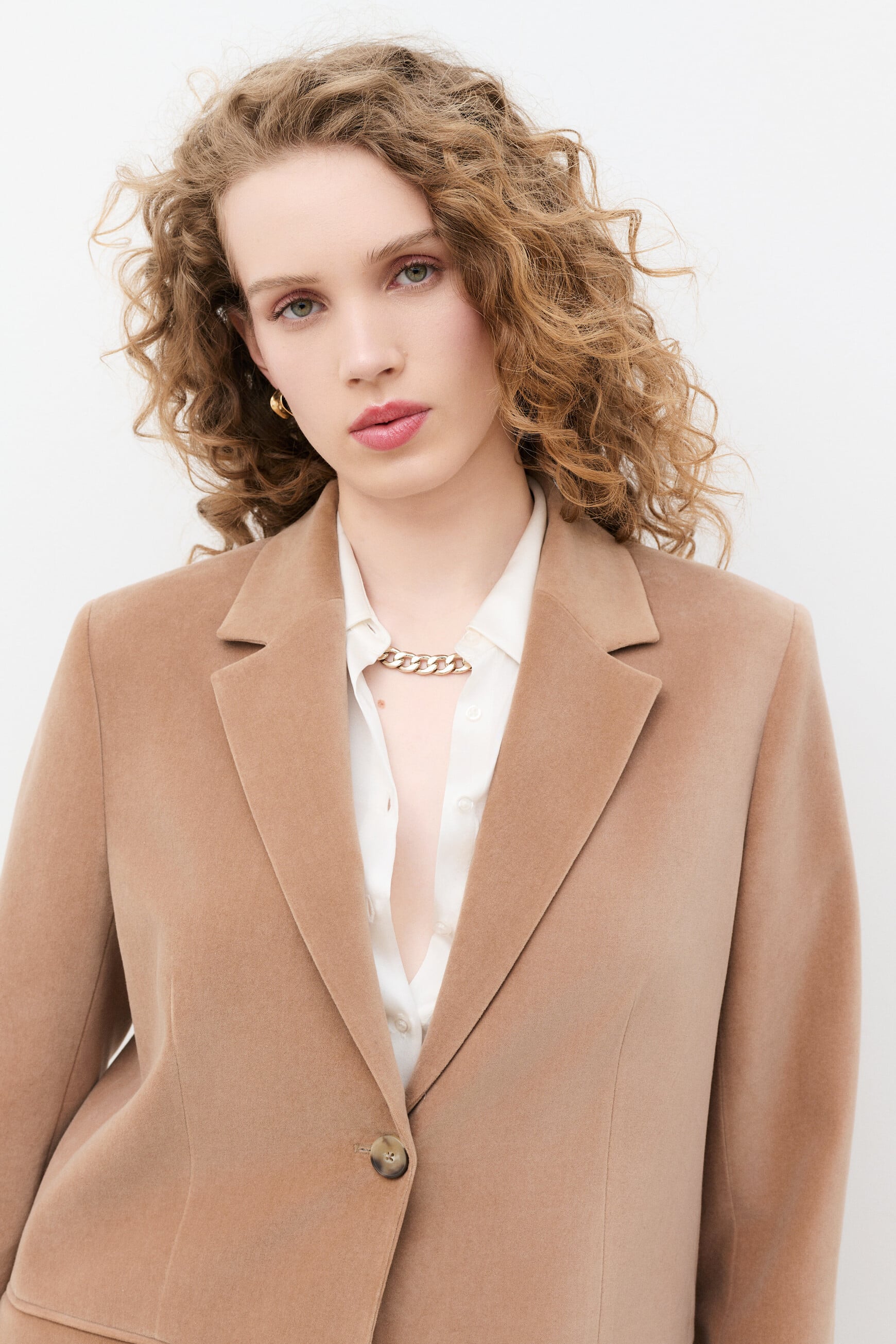 Voltige Velours jacket light brown woman