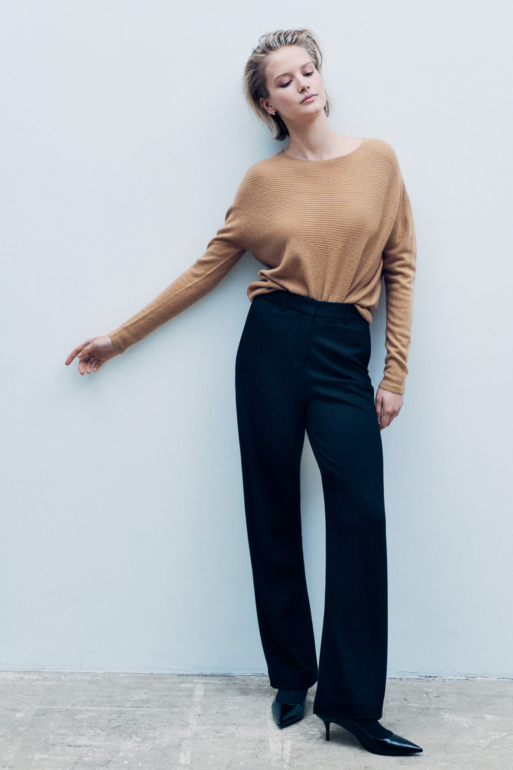 Maglione Mlindsay made in Italy cammello donna
