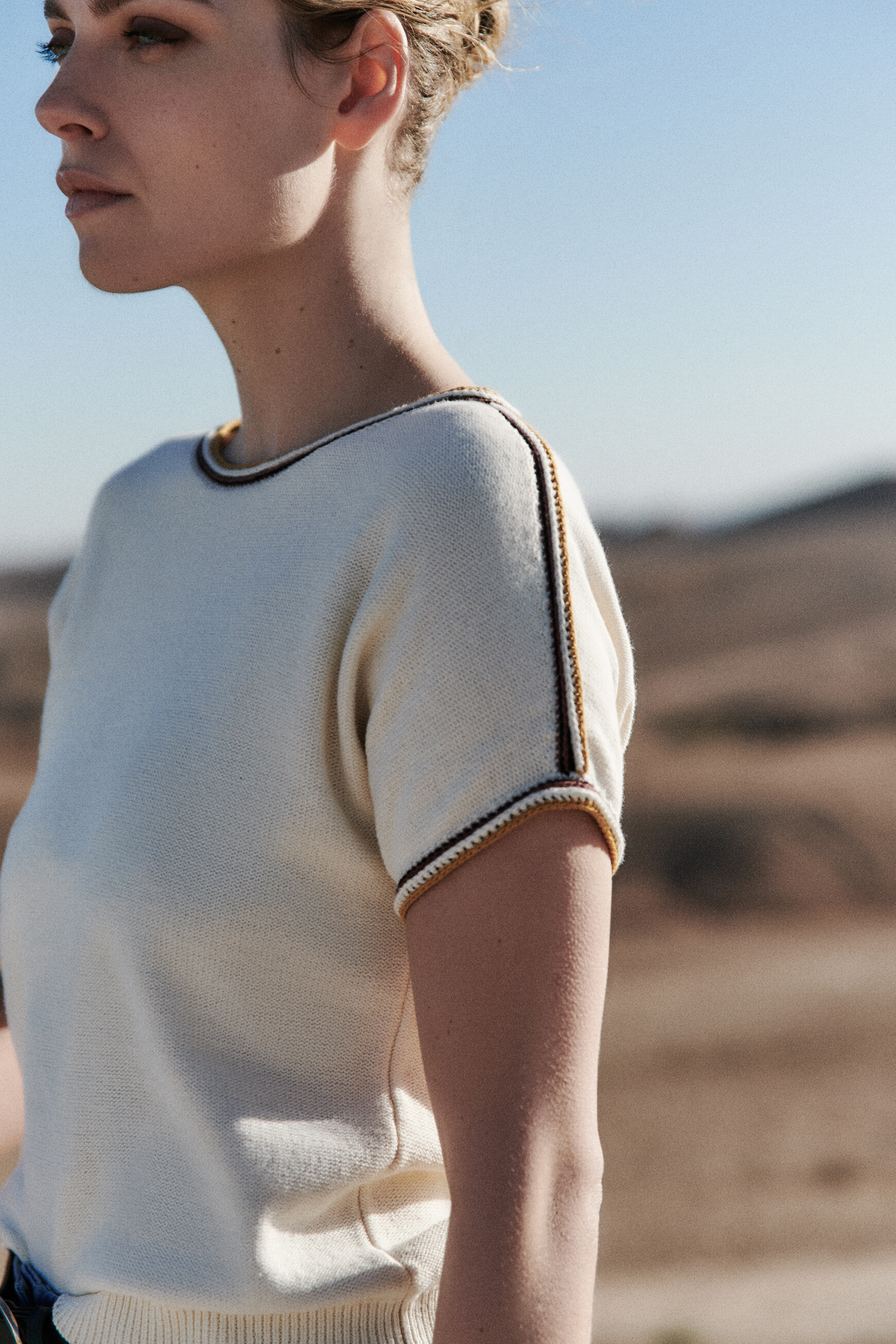 pull maxine a details tresses ivoire femme Pull maxine à détails tressés ivoire femme