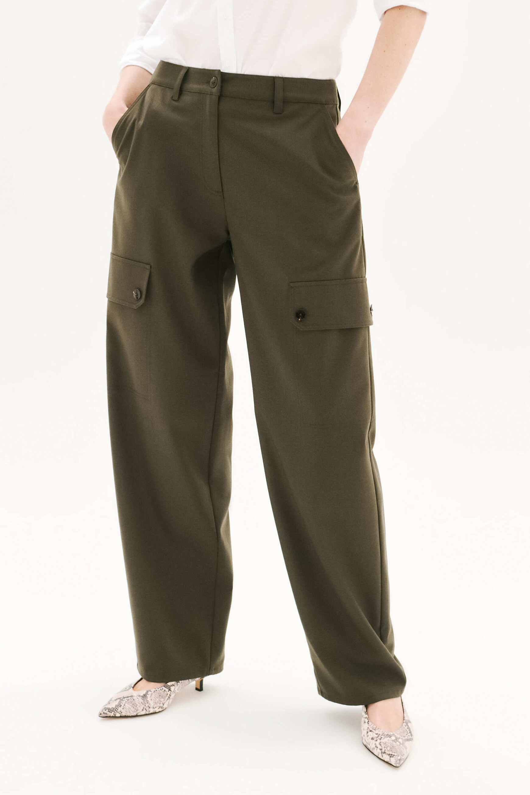 Pantaloni Polaireville vert foncé donna