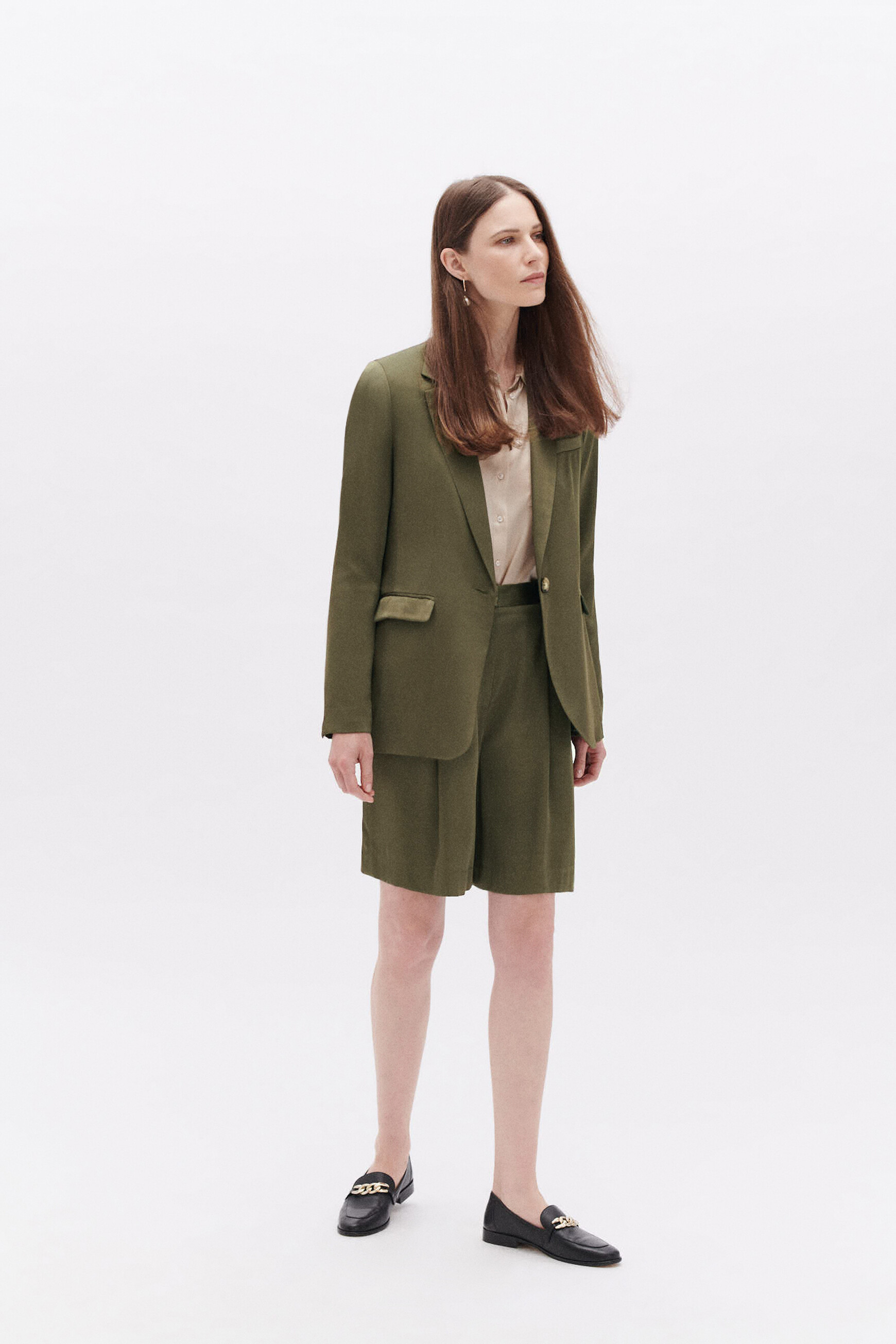 blazer vceleste vert olive femme Blazer vceleste vert olive femme