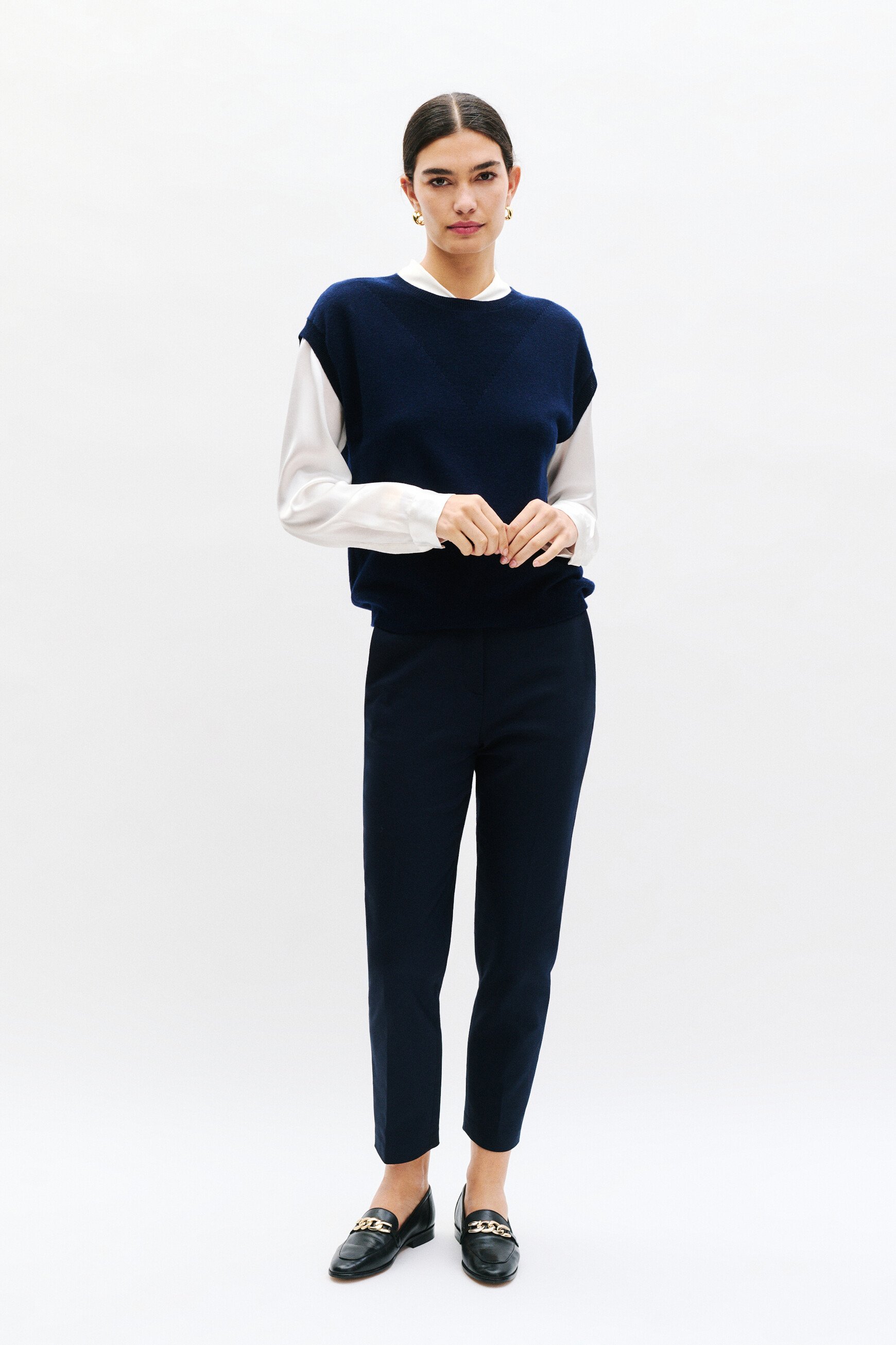 psidiko2 trousers navy blue woman
