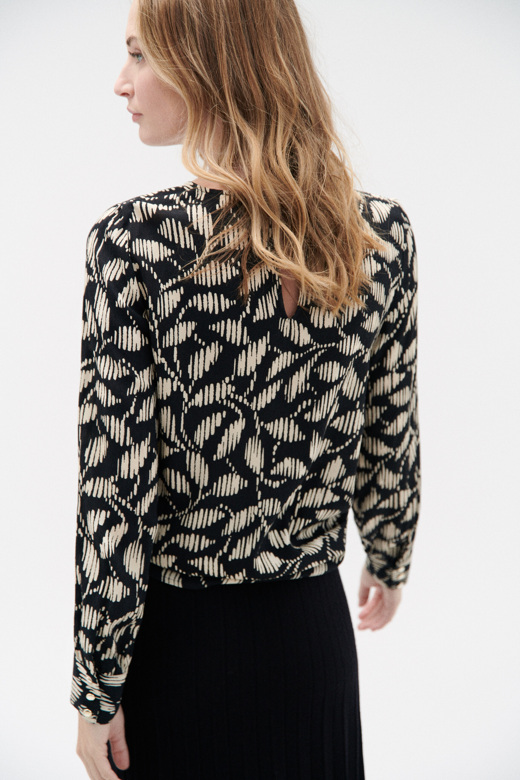 blouse lena a motifs noir femme blouse lena à motifs noir femme