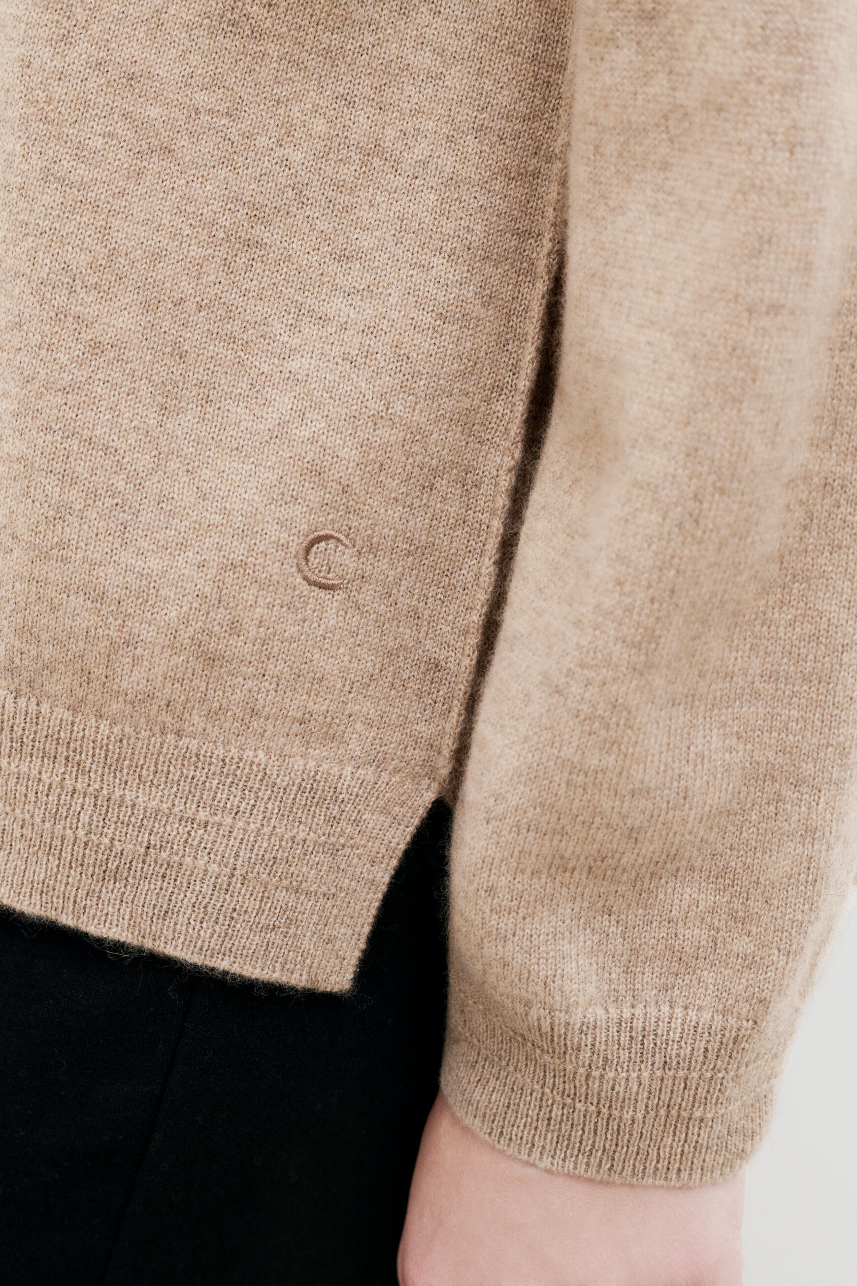 Maglione Mjill 100% cashmere marrone chiaro donna