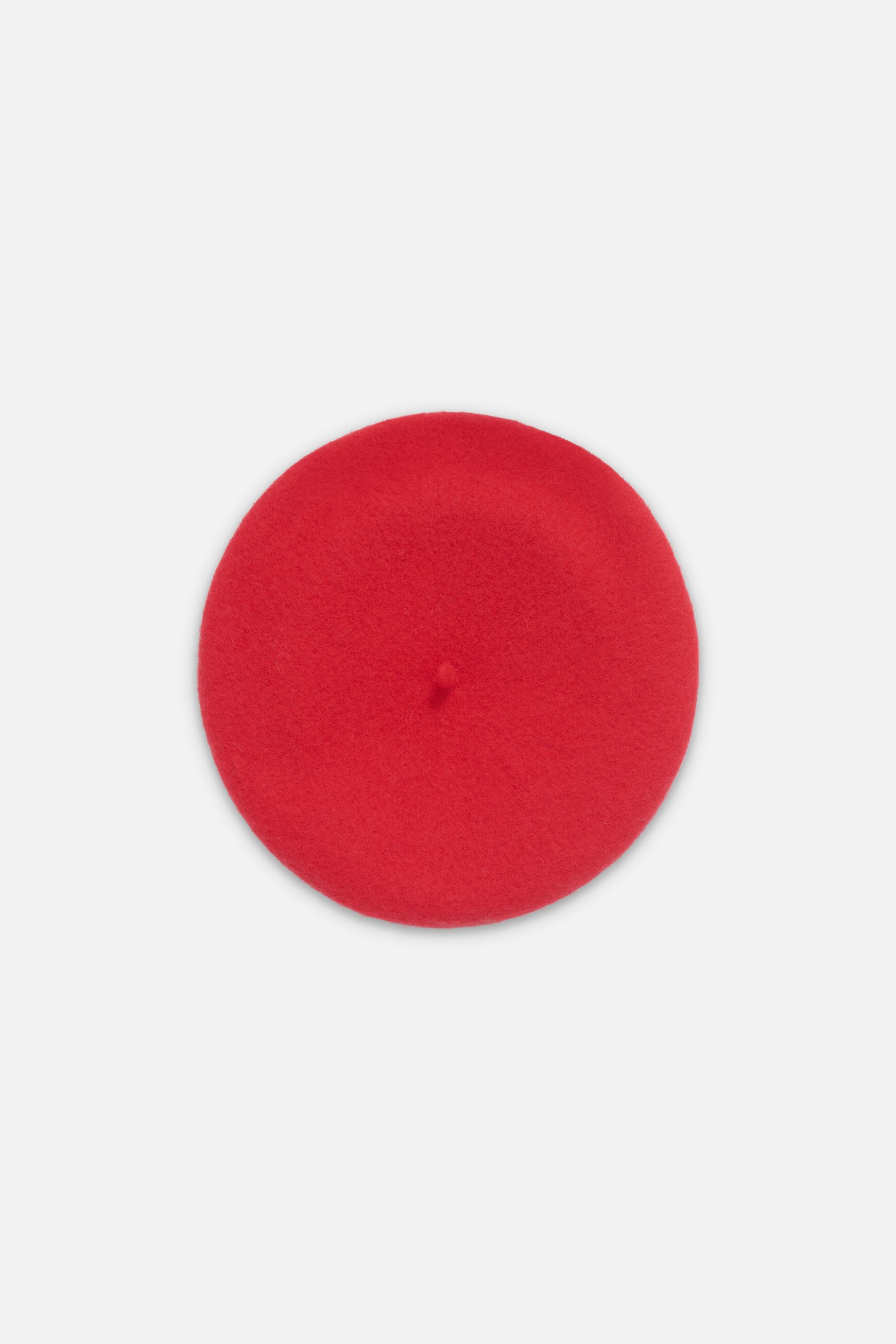 100% Wool Beret berryl red woman