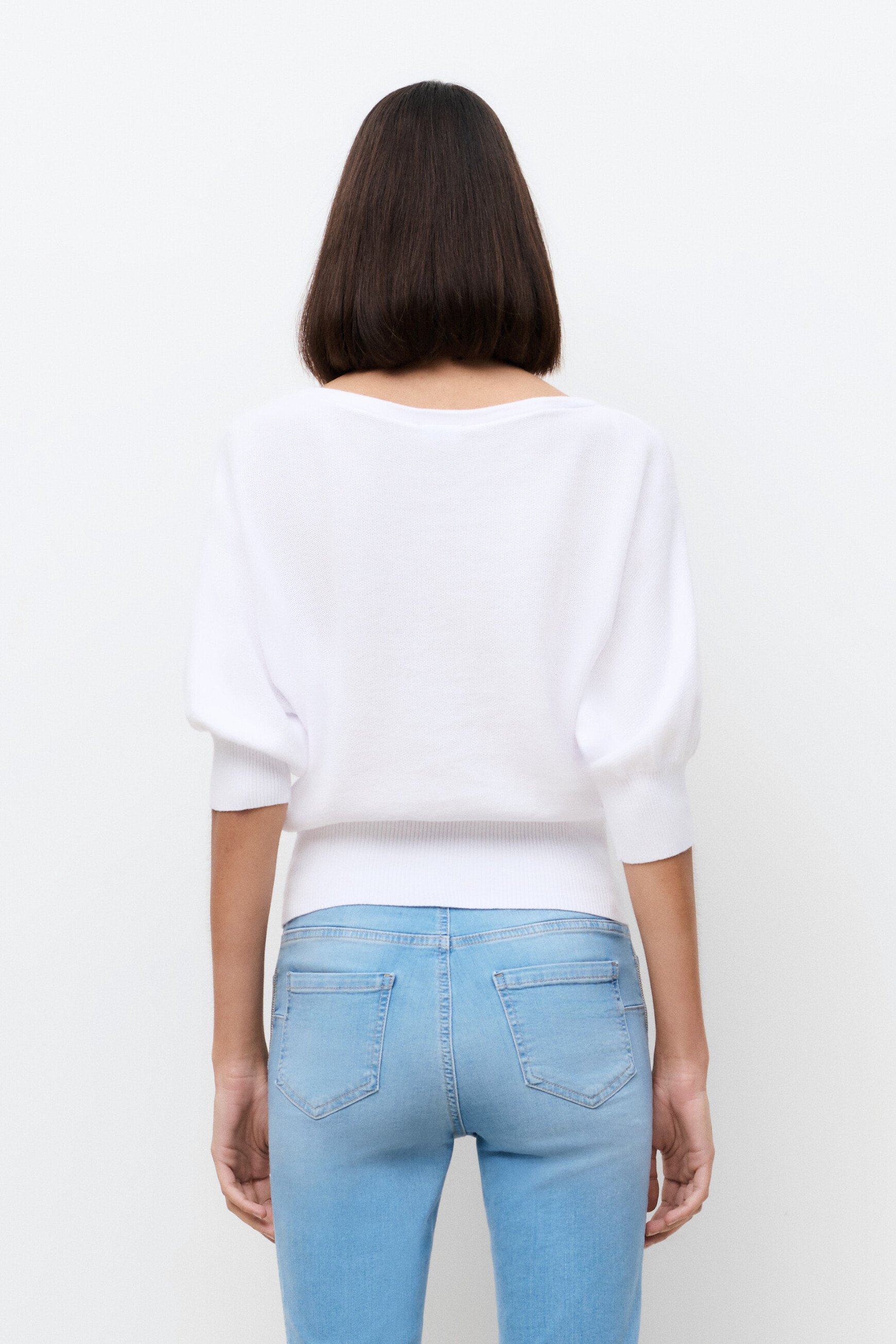 Jersey joan oversize blanco mujer