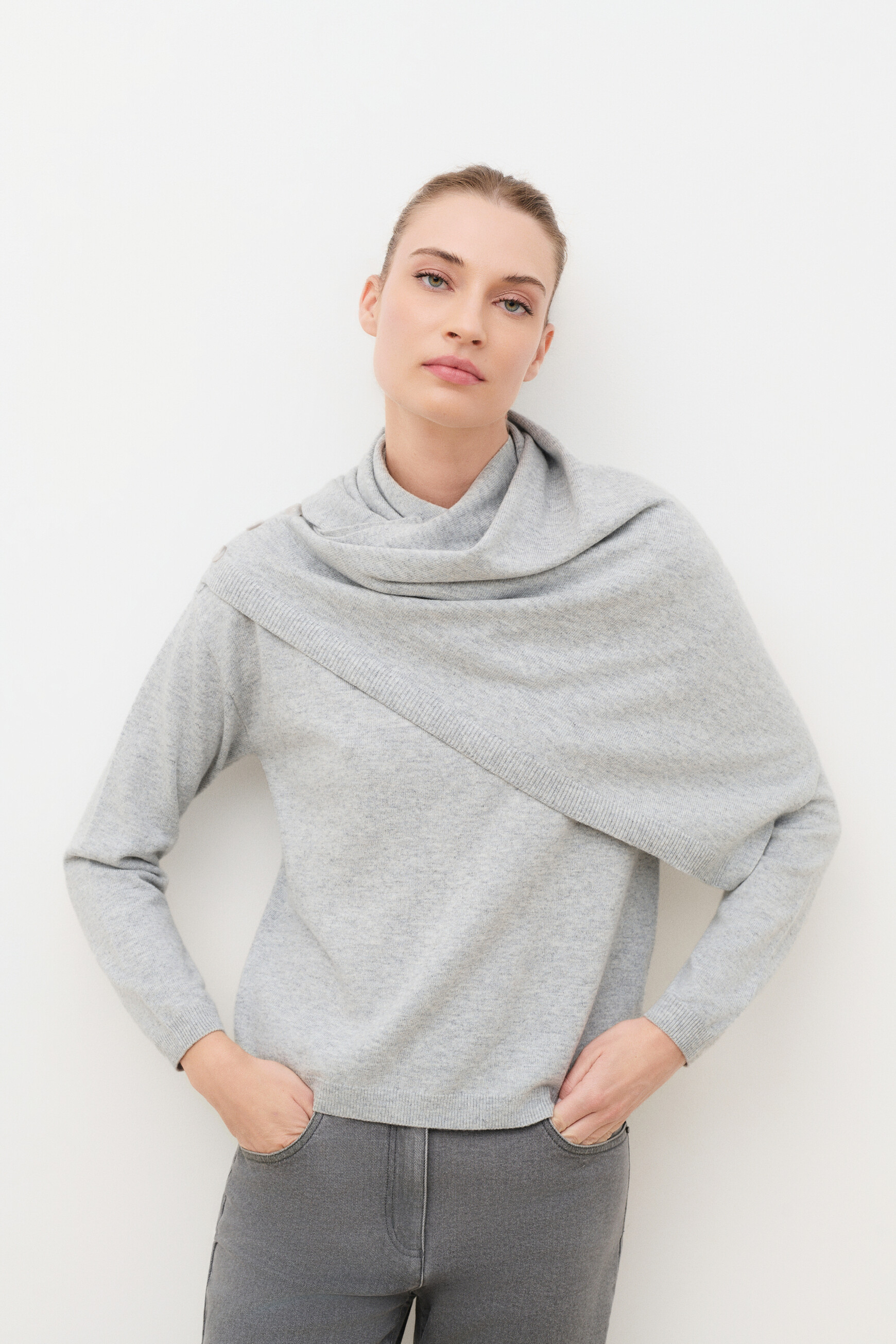 Mcher sweater grey woman