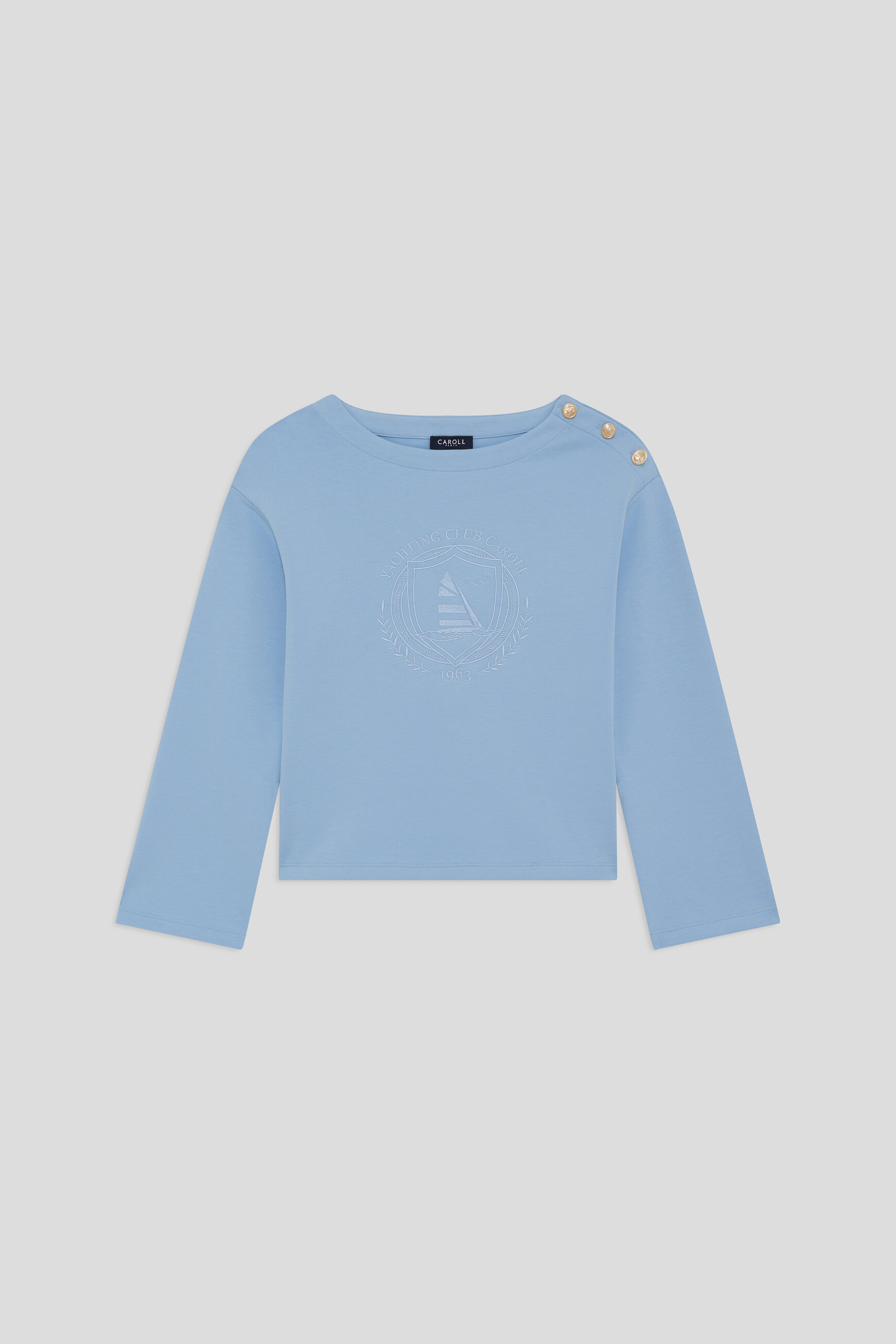 Sweatshirt Tmatys bleu clair femme