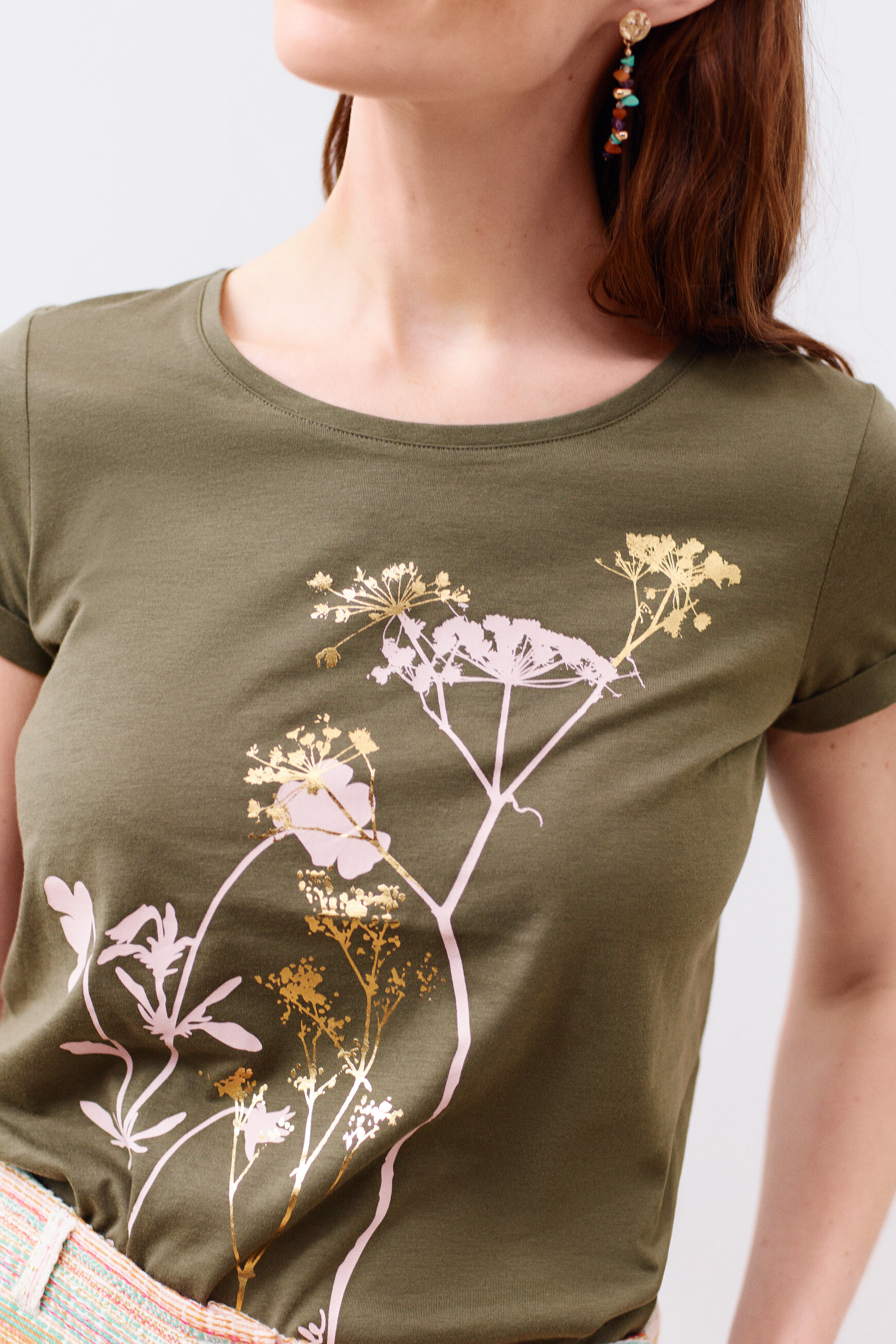 t shirt maxine vert kaki femme t-shirt maxine vert kaki femme