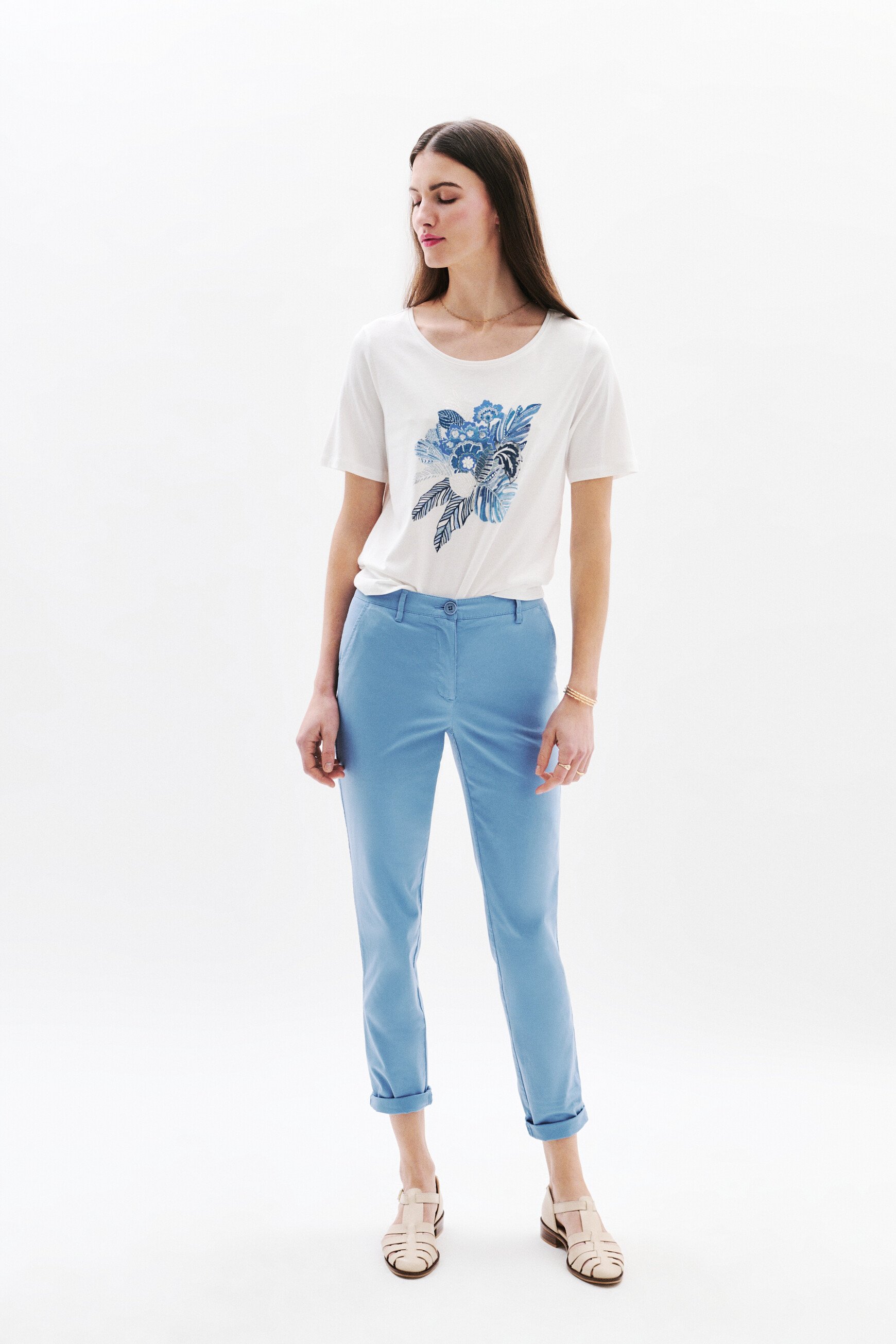 t shirt tedouard electrisch blauw vrouw T-shirt Tedouard electrisch blauw vrouw