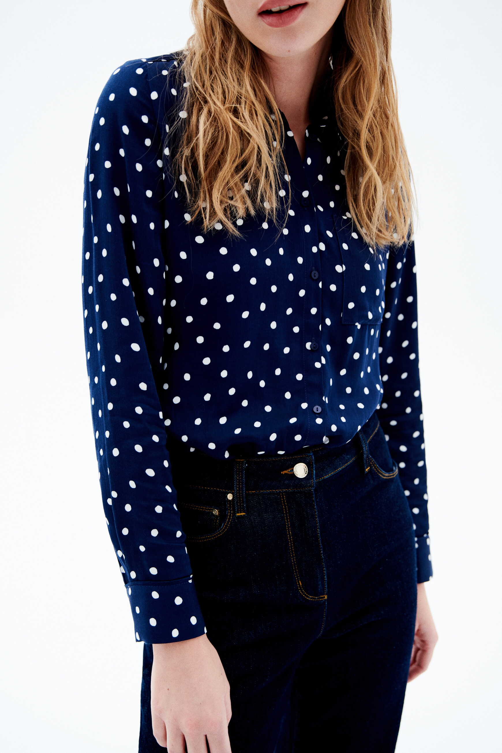 Chemise tania bleu marine femme