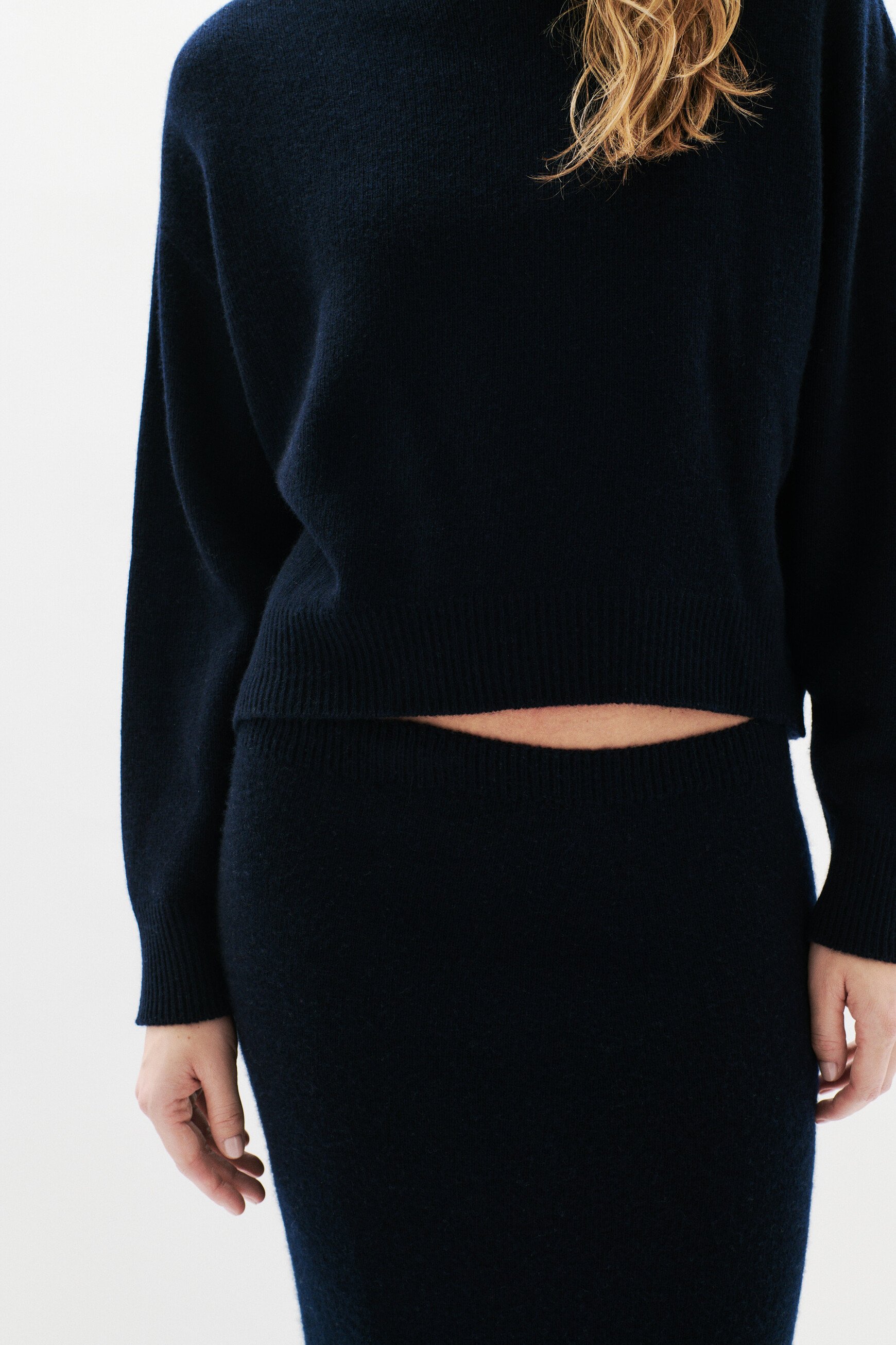 Gonna Jlorenzo blu navy donna