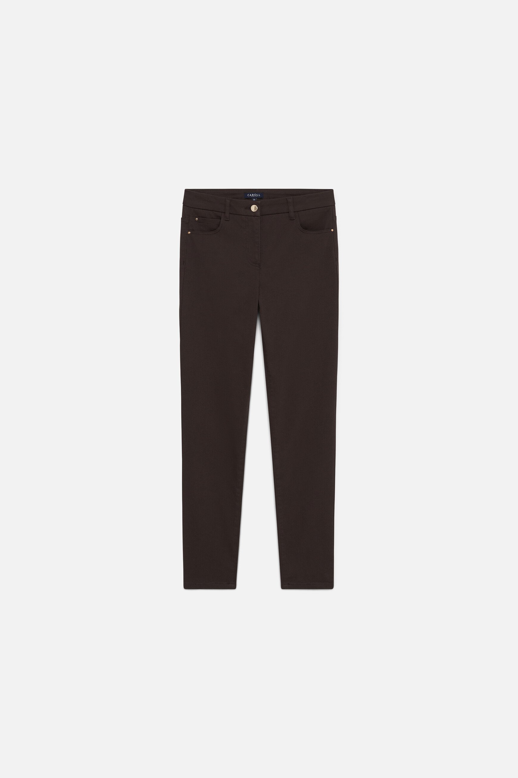 pantalon tony marron foncé femme