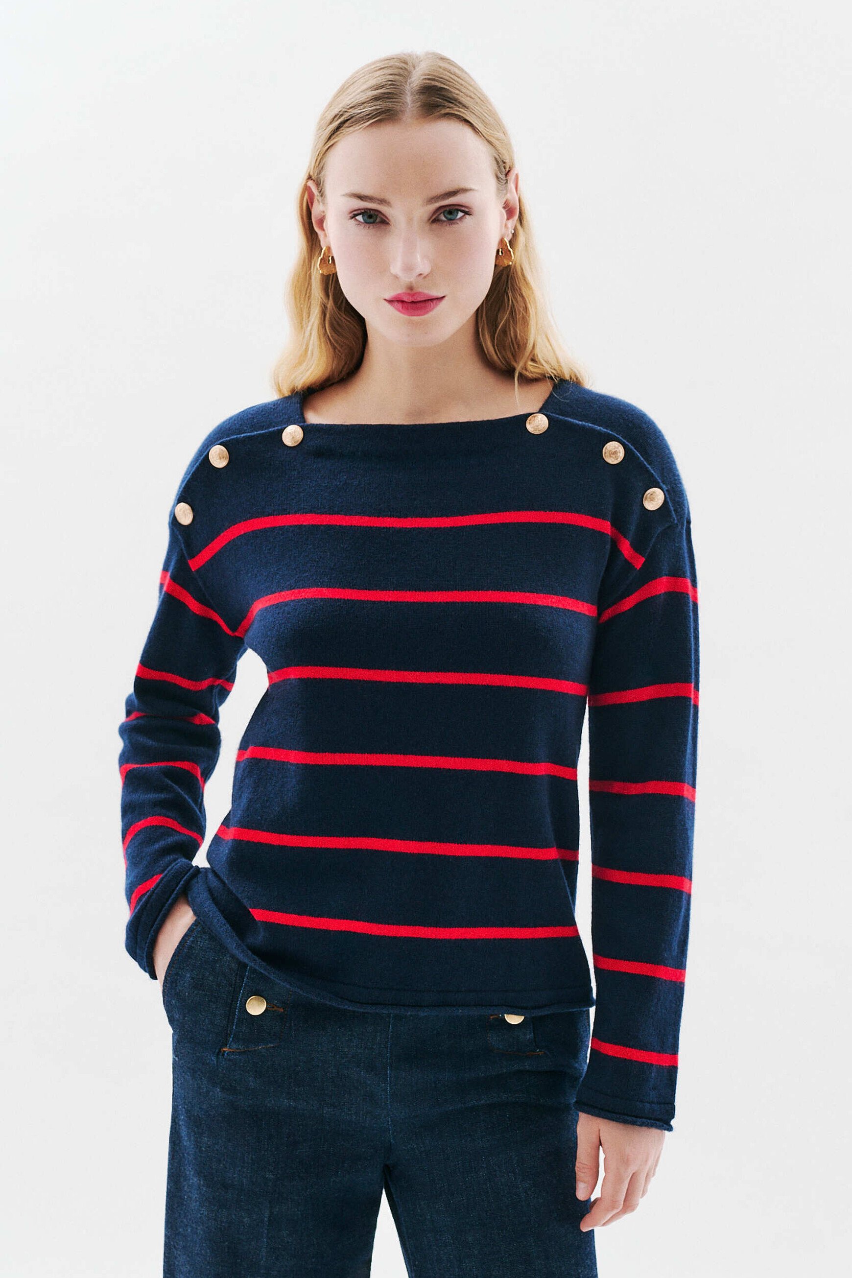 Pull Mloic bleu marine femme