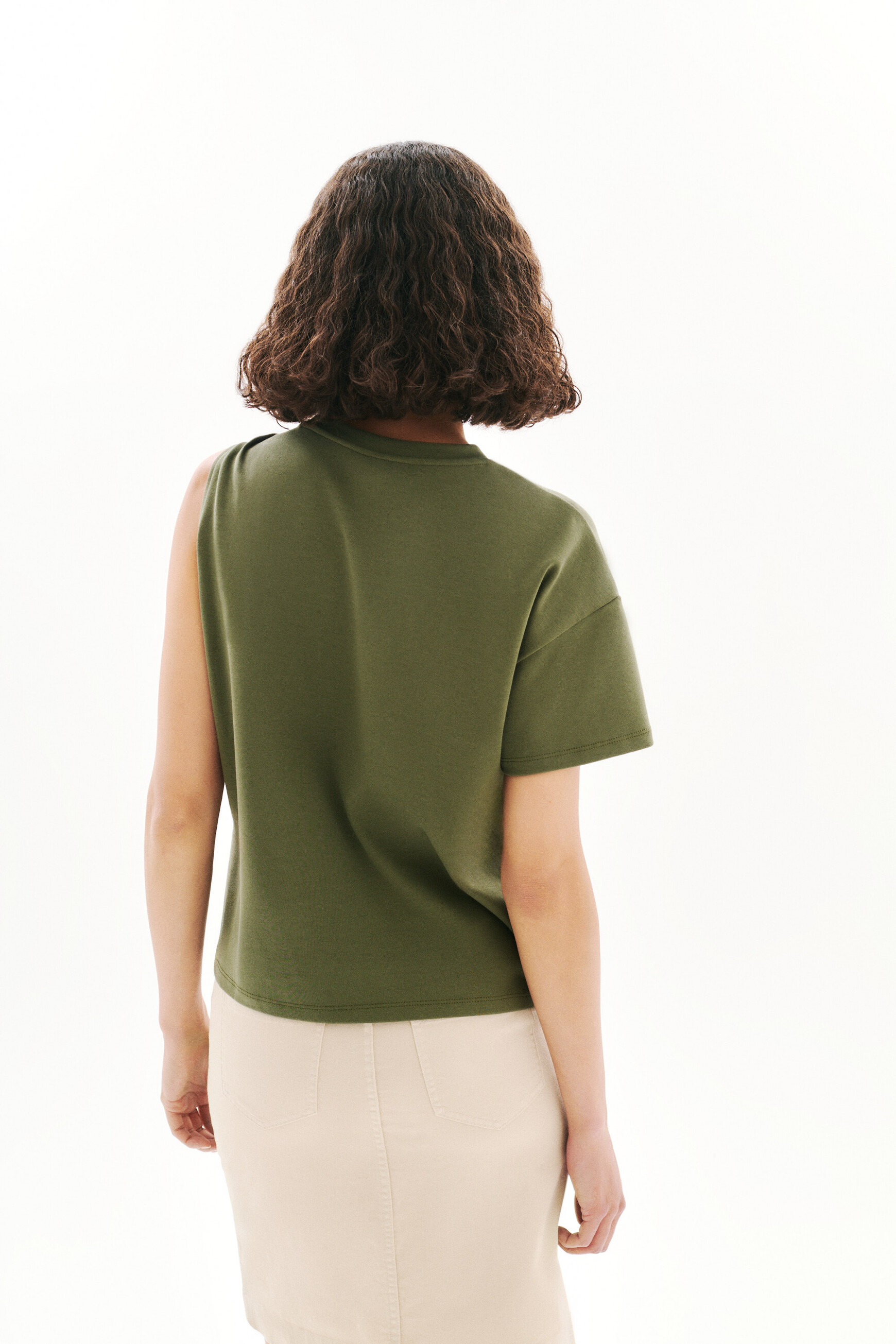 t shirt tlouane vert kaki femme T-shirt Tlouane vert kaki femme