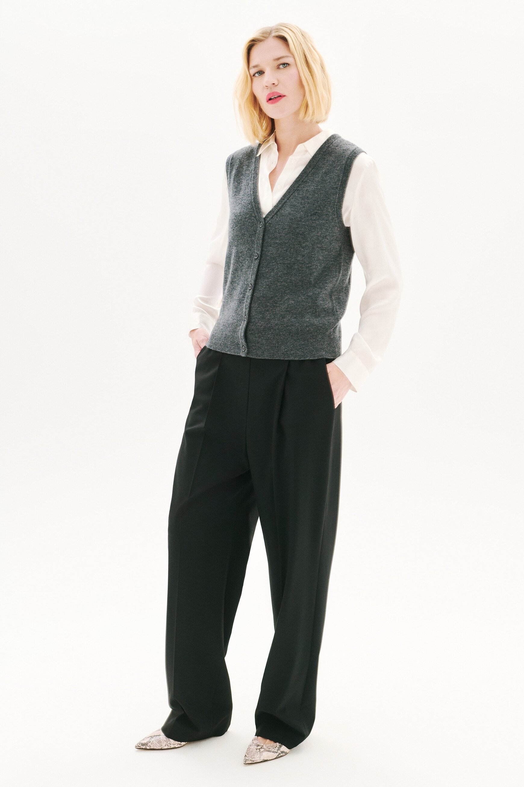 milou cardigan dark grey woman