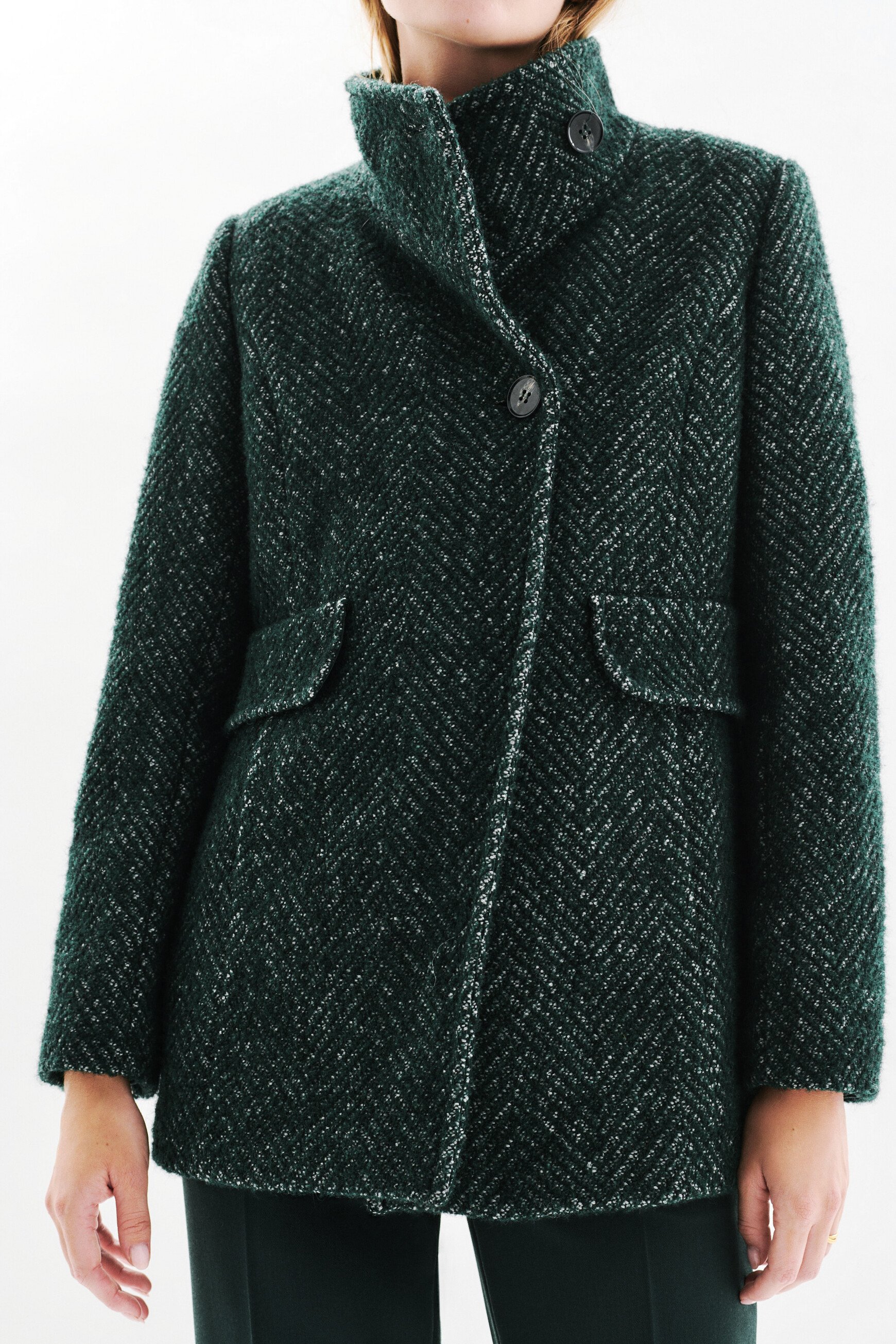 Abrigo Ali verde oscuro mujer