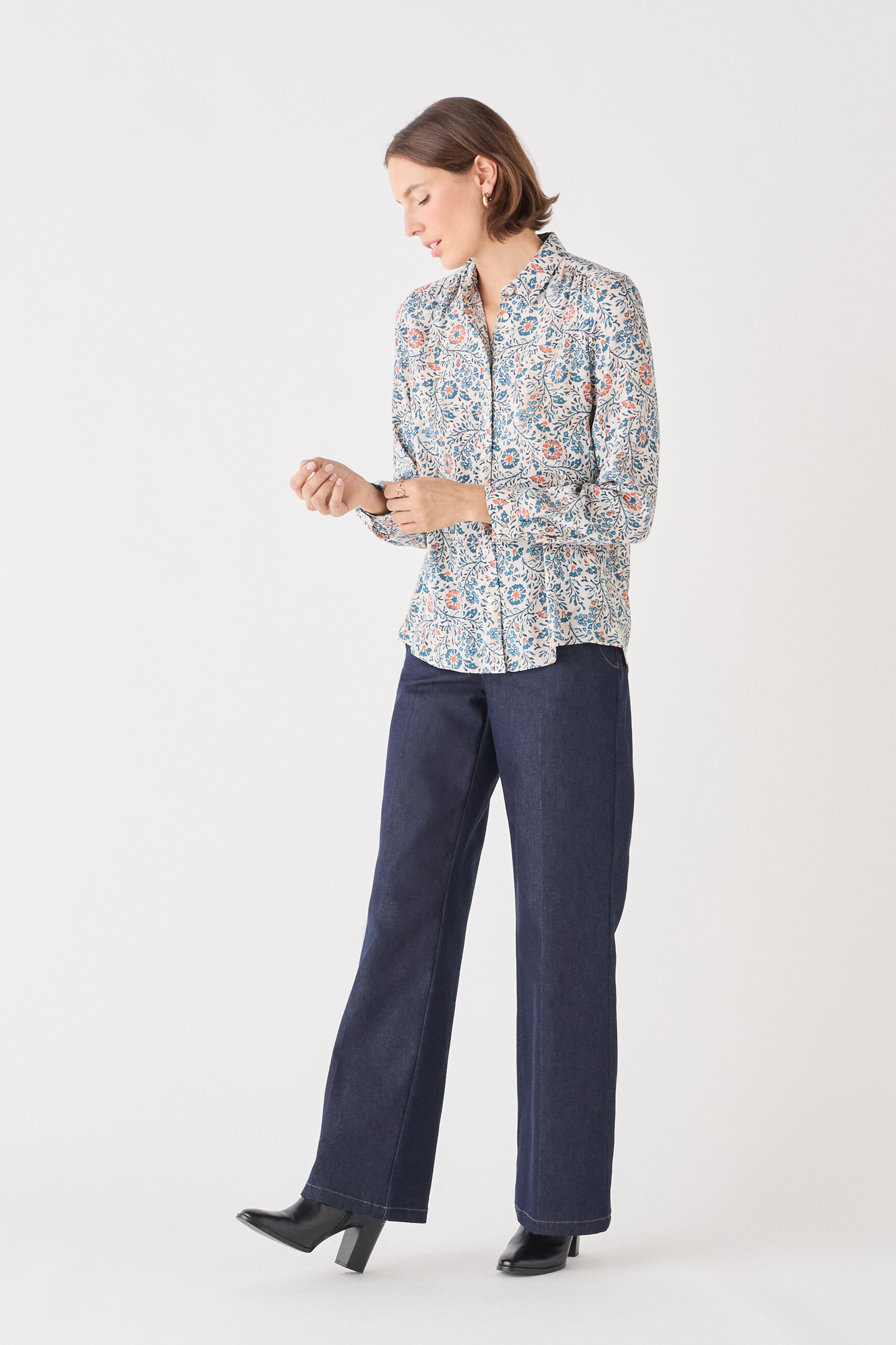 samby1 overhemd denim baby blauw vrouw Samby1 overhemd denim baby blauw vrouw