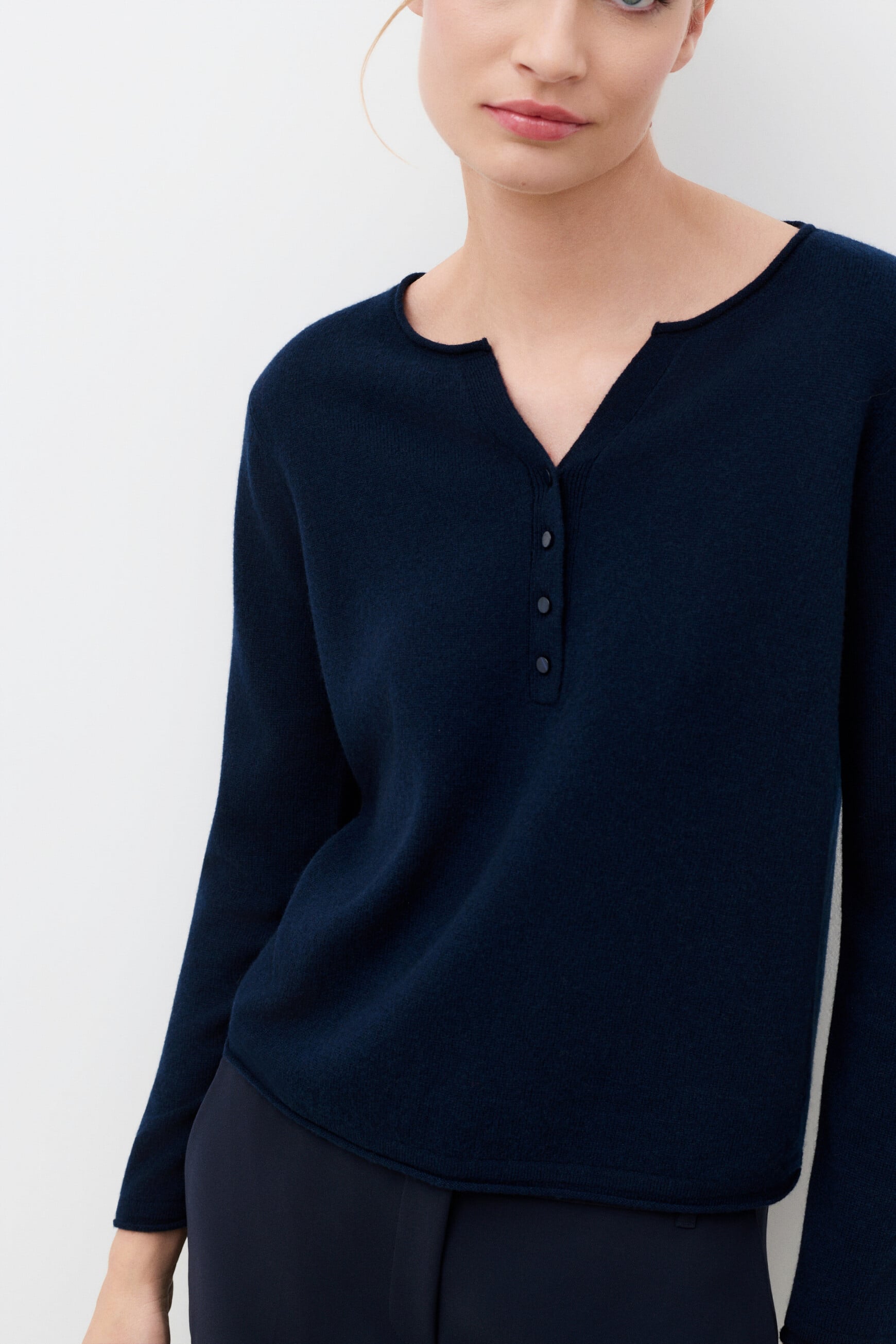 Msandy sweater 100% cashmere navy blue woman