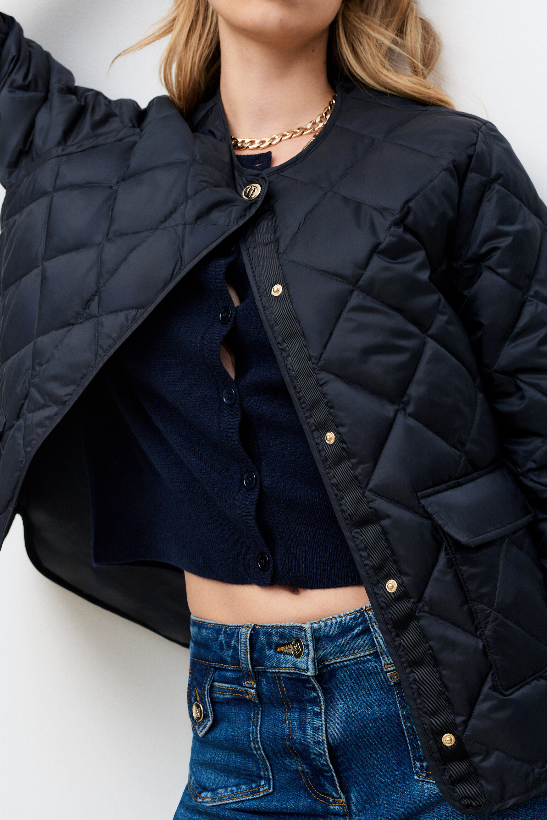 Manteau Ganache bleu marine femme