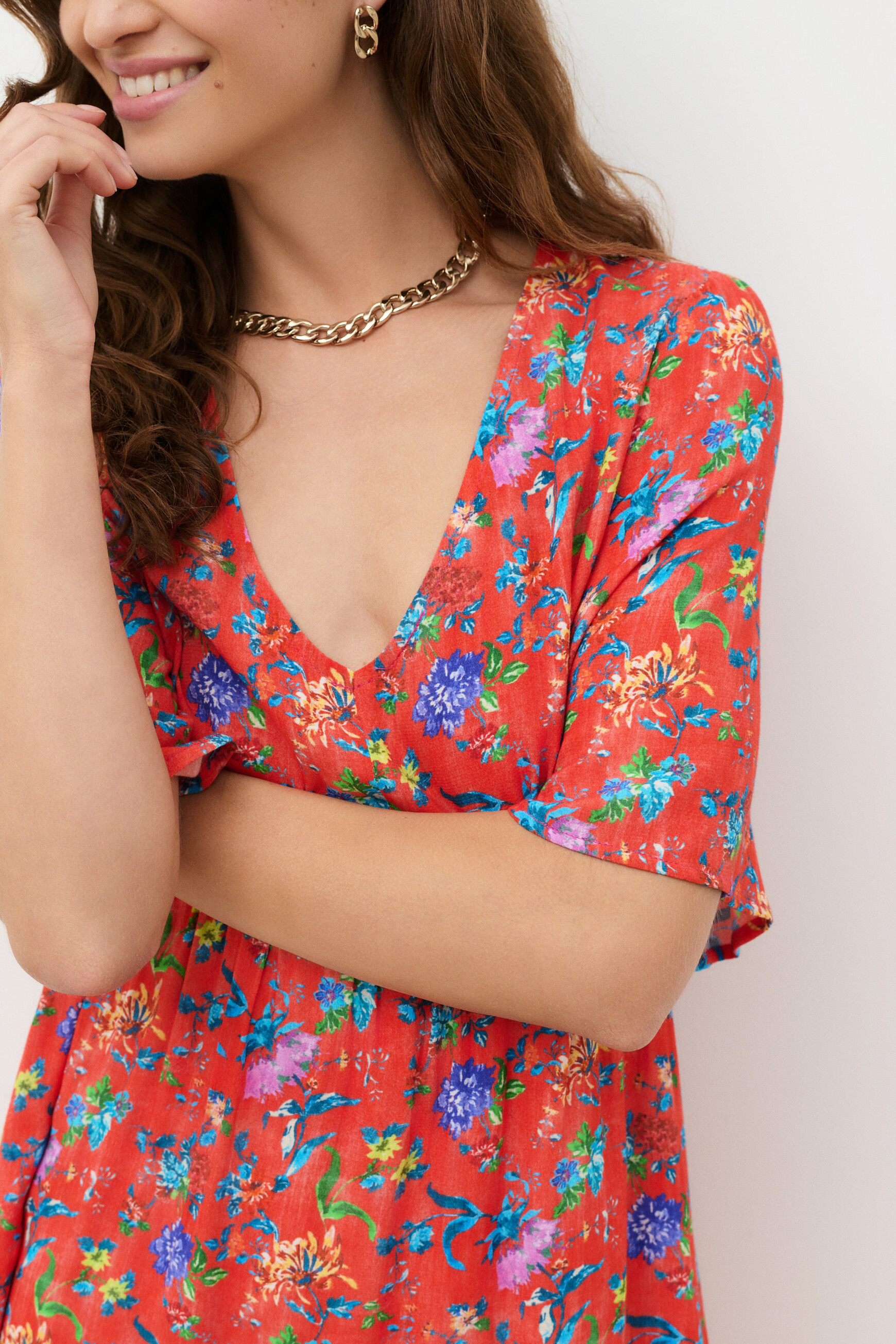 Rtani dress bright red woman