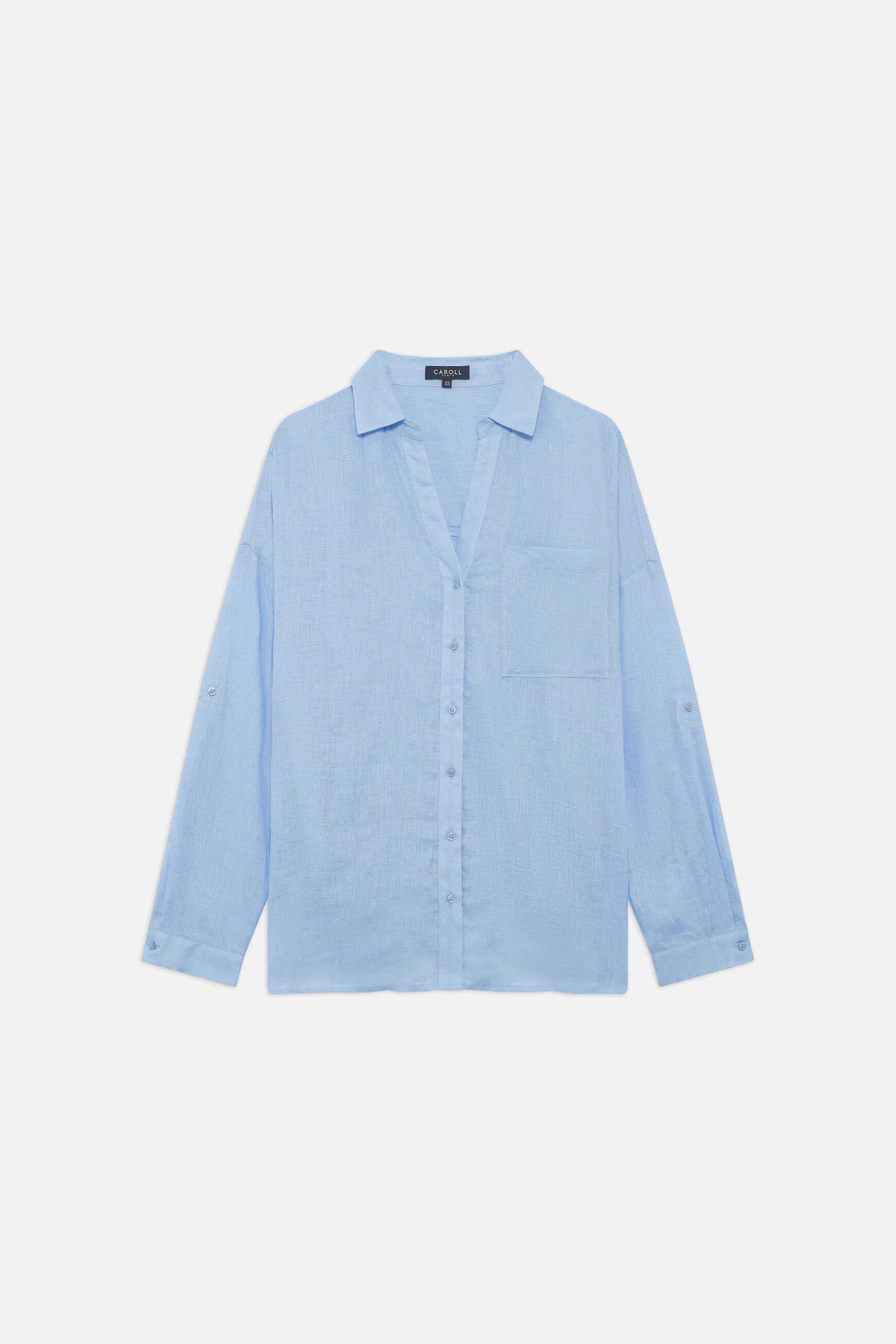 chemise csandinette 100 lin bleu ciel femme Chemise Csandinette 100% lin bleu ciel femme