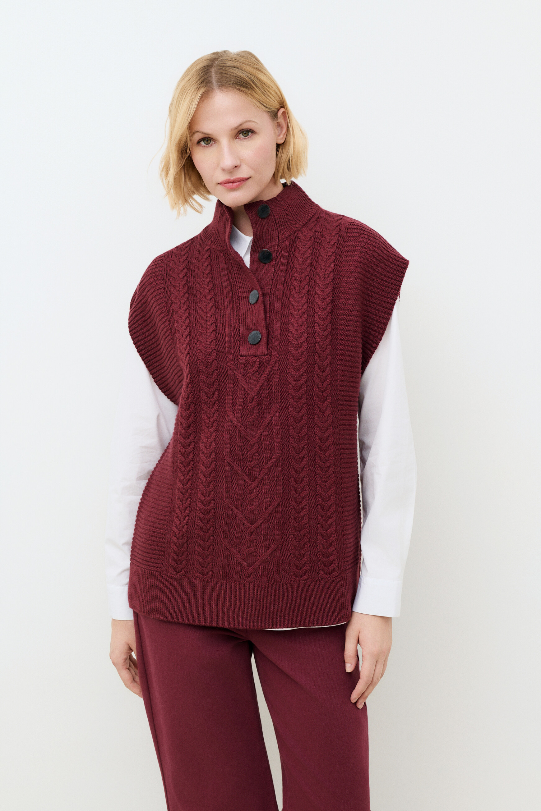 Mvilem sweater burgundy woman