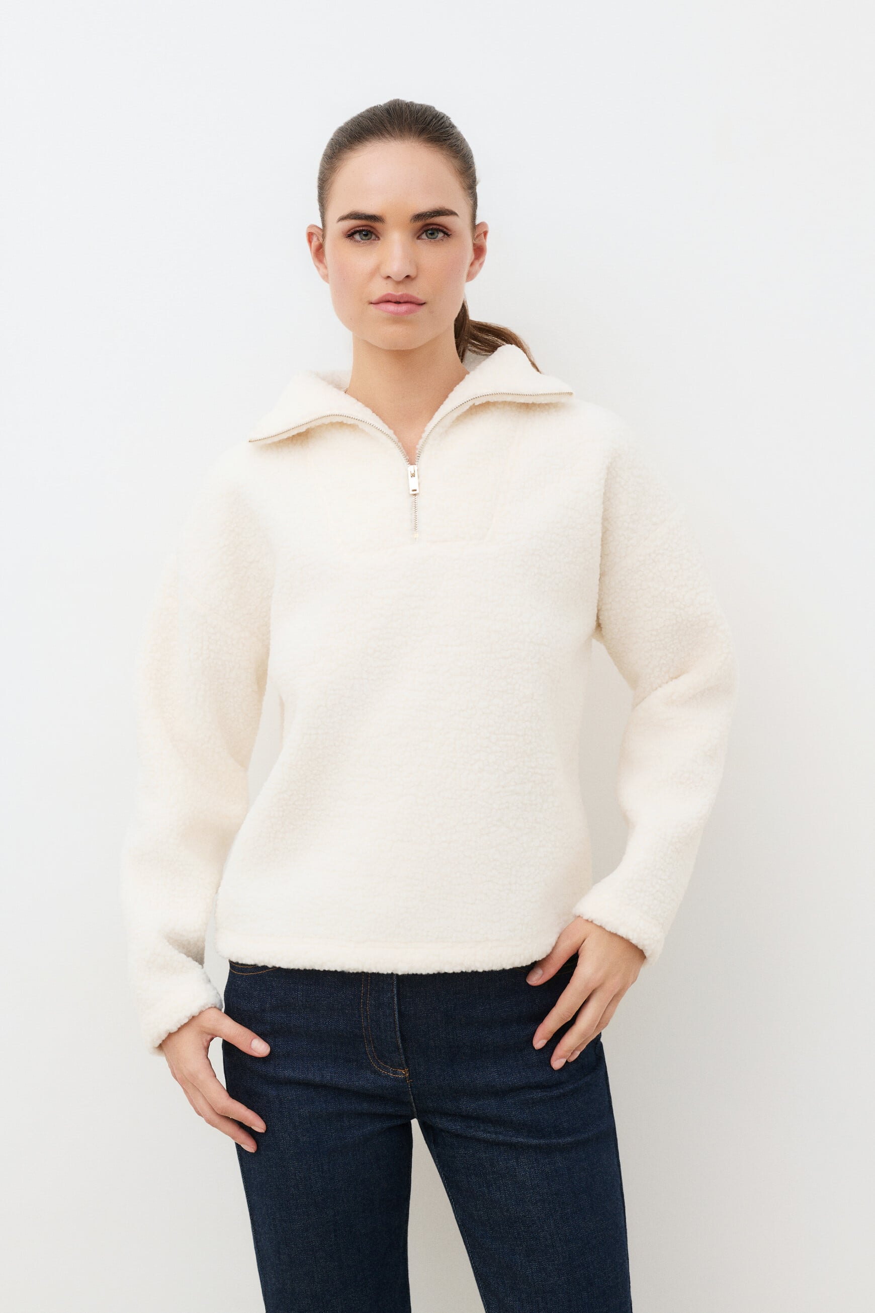 Sweat Tleandro1 ecru woman