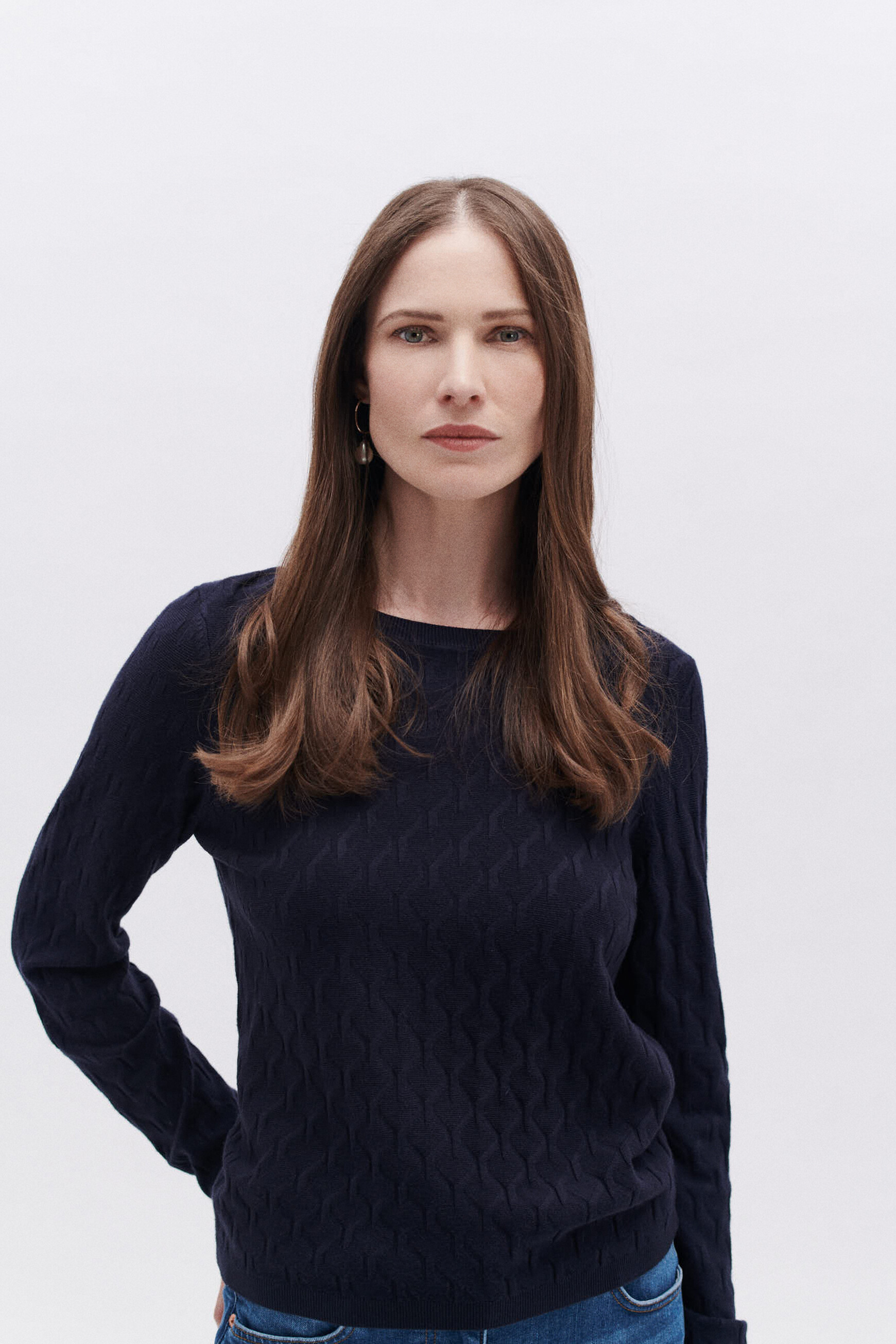 Navy blue sweater for girl hotsell