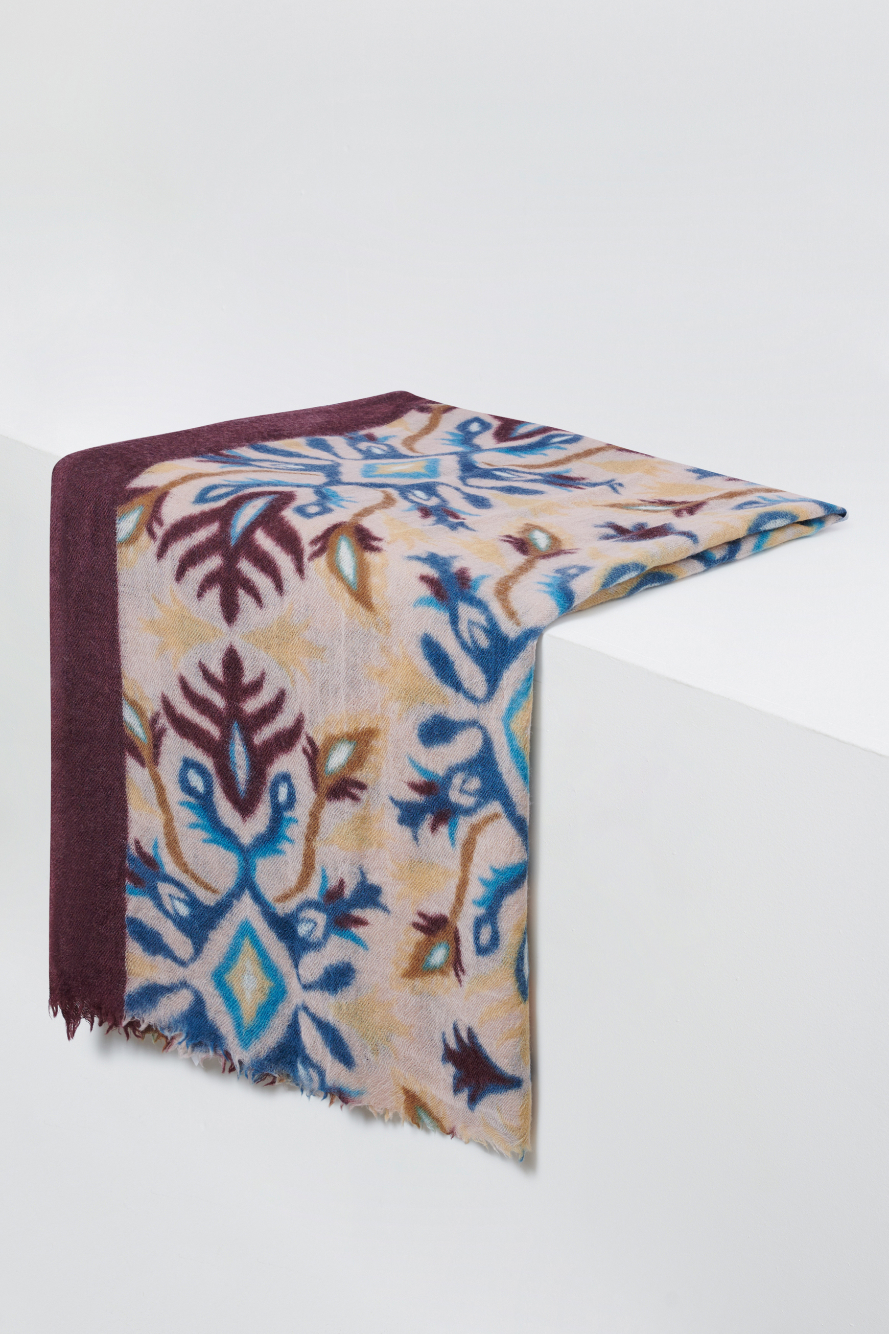 foulard polina 100 laine prune femme foulard polina 100% laine prune femme