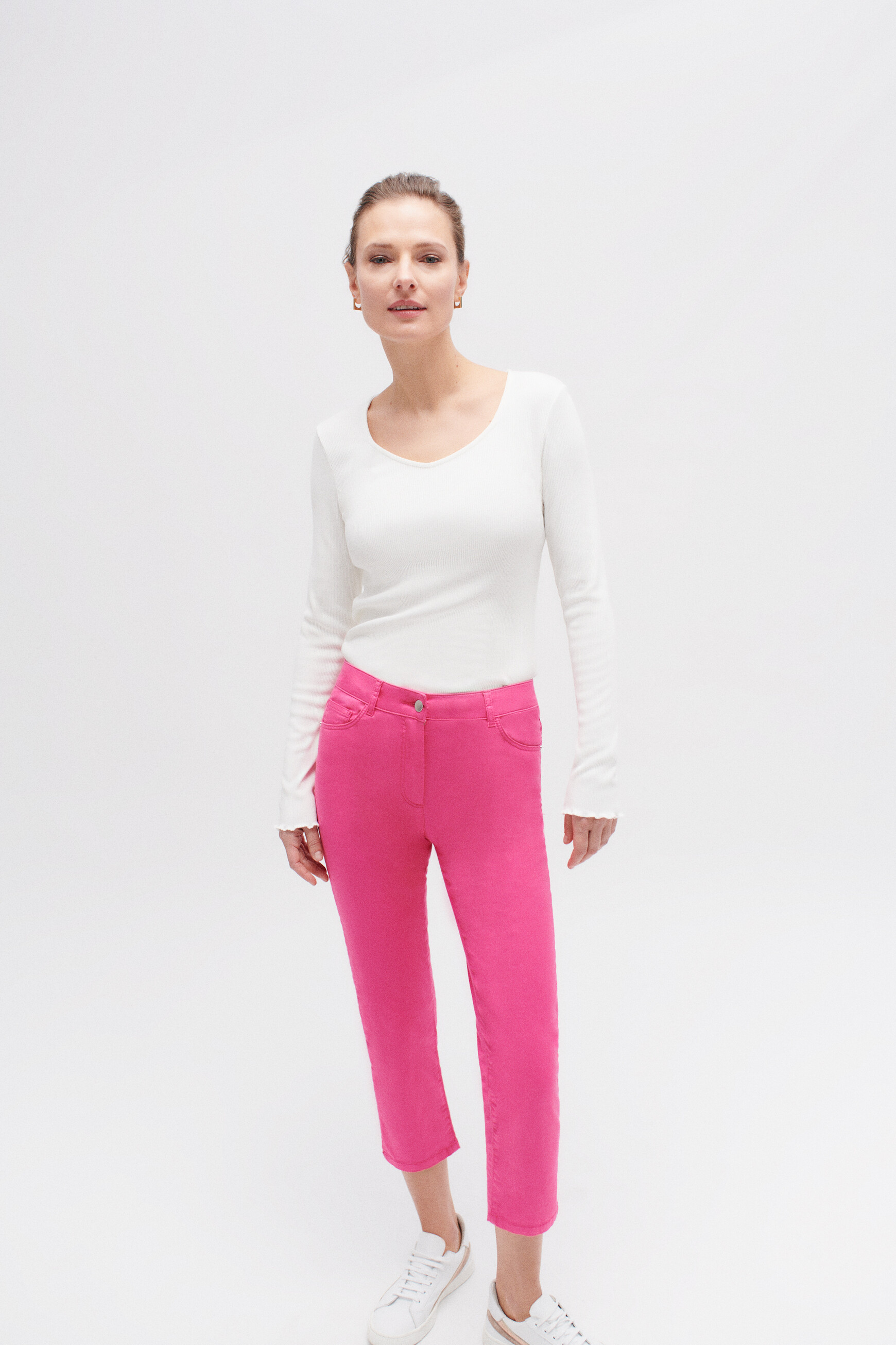 pantacourt mason rose fushia femme pantacourt mason rose fushia femme
