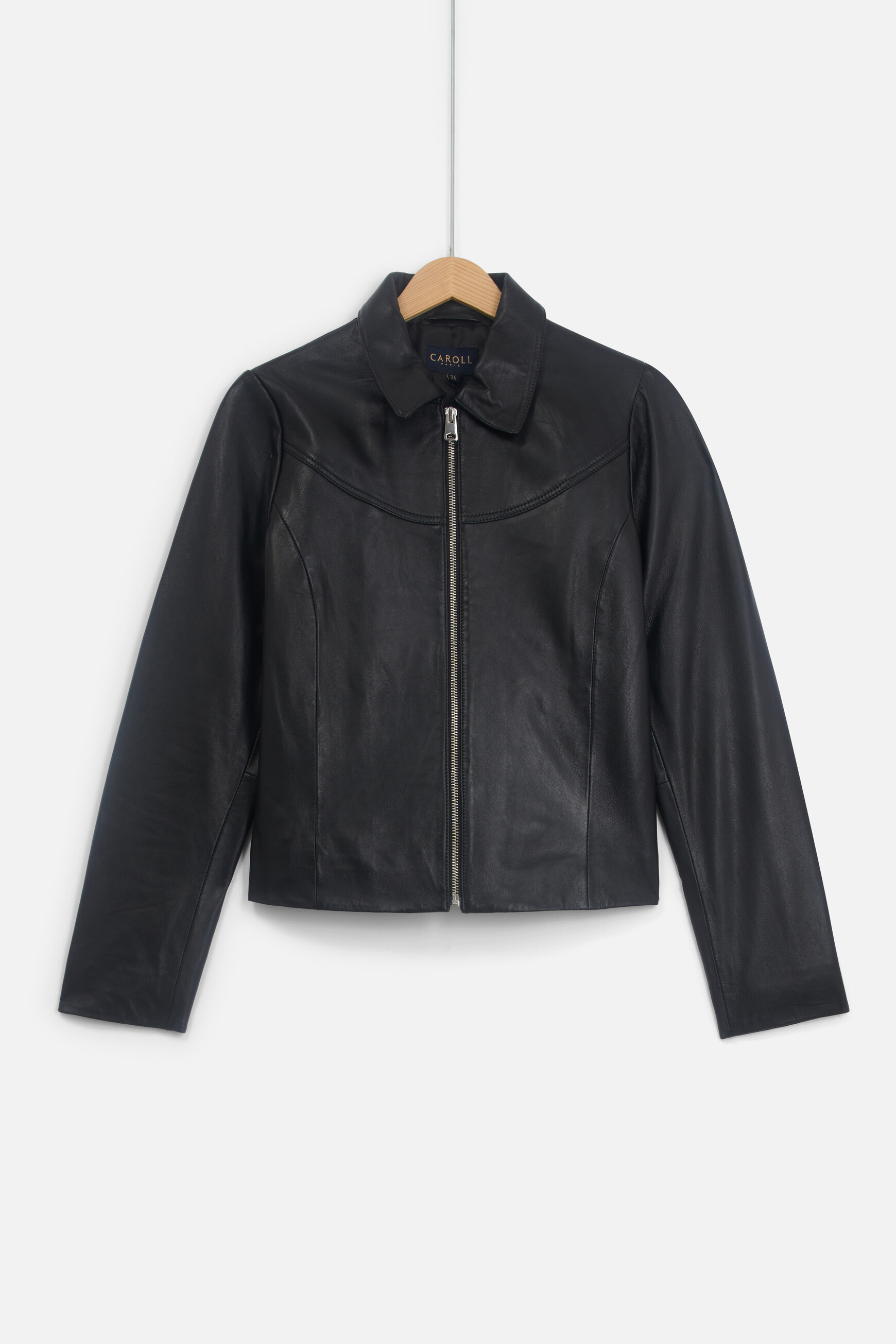 blazer leila 100 cuir noir femme blazer leila 100% cuir noir femme