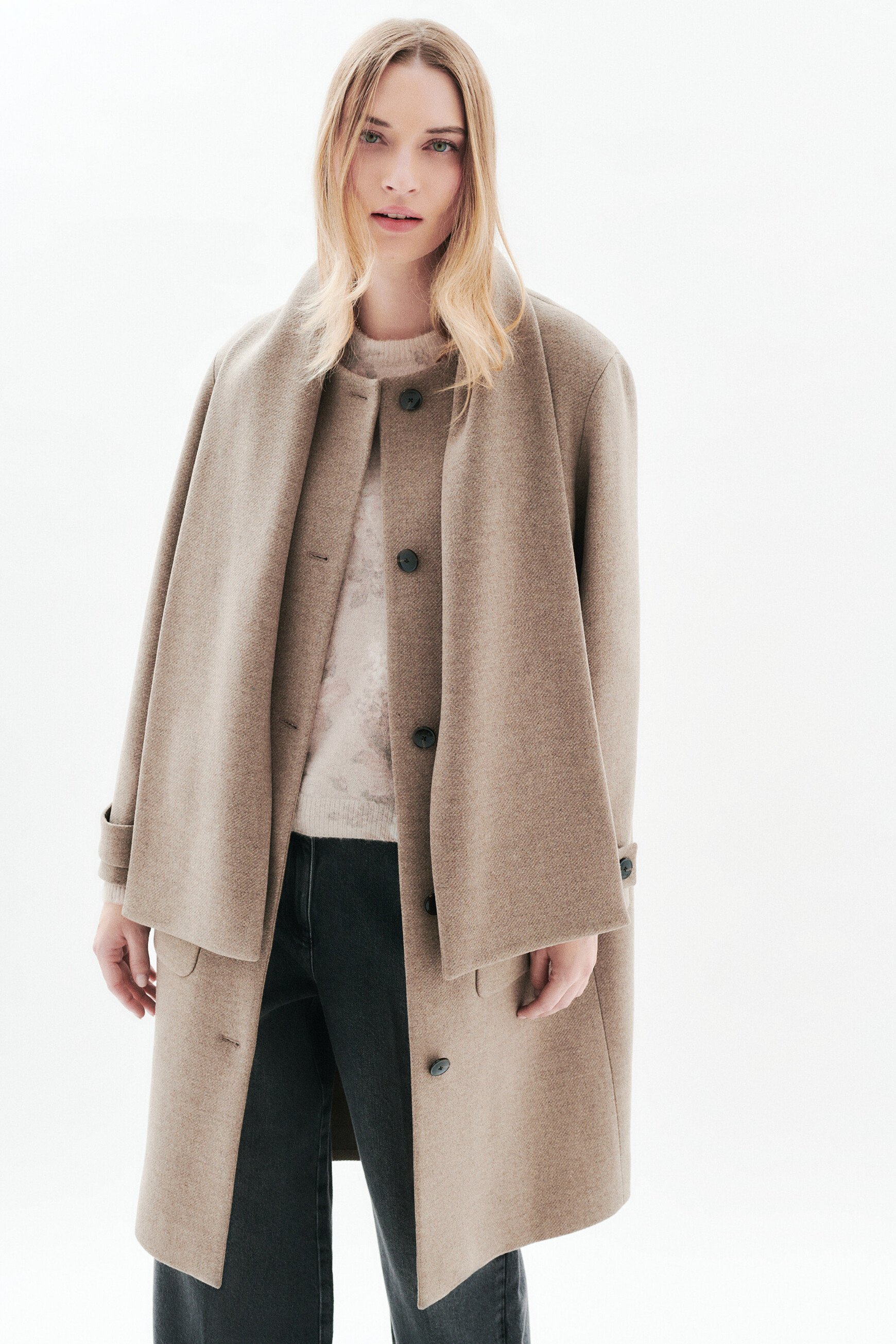 gentiani 2 coat taupe woman Gentiani 2 coat taupe woman