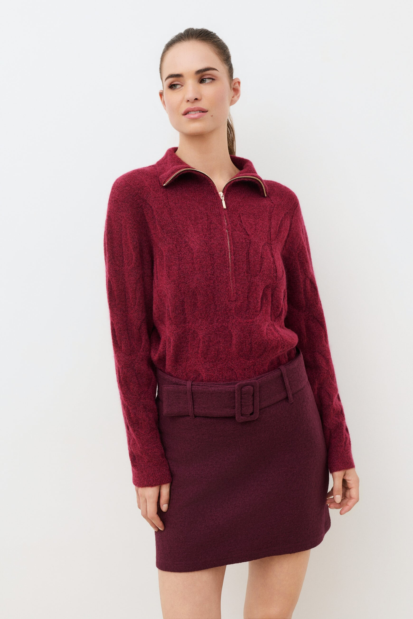 Skirt Jhazel plum woman