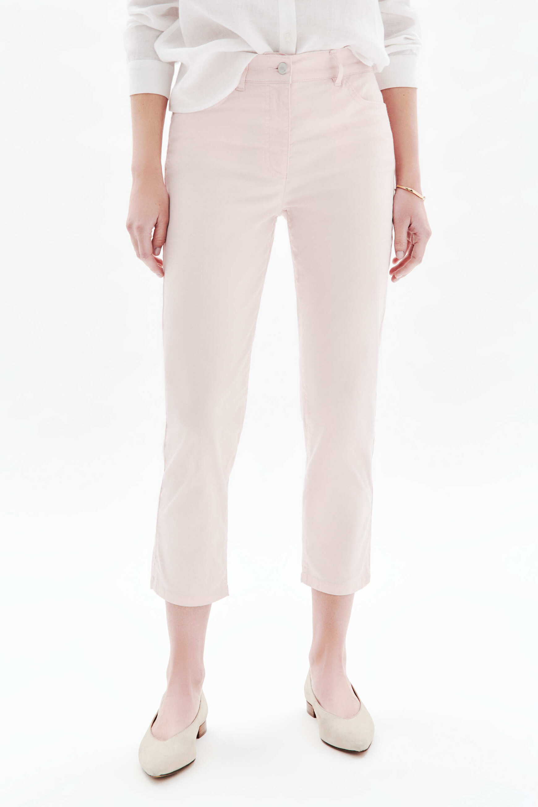 Mason cropped pants light pink woman