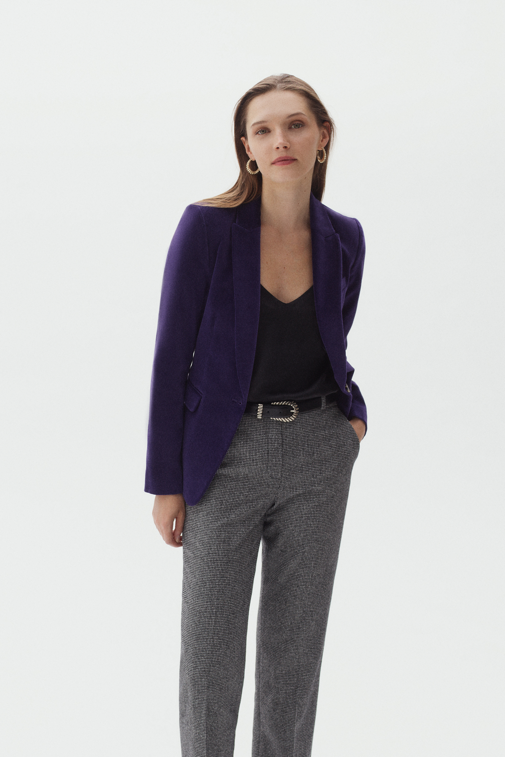blazer aurora prune femme blazer aurora prune femme