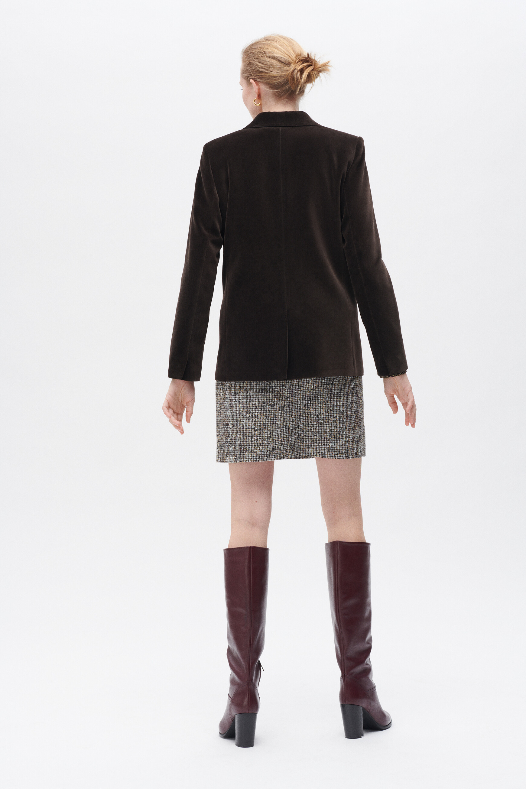 Jupe marron foncé top