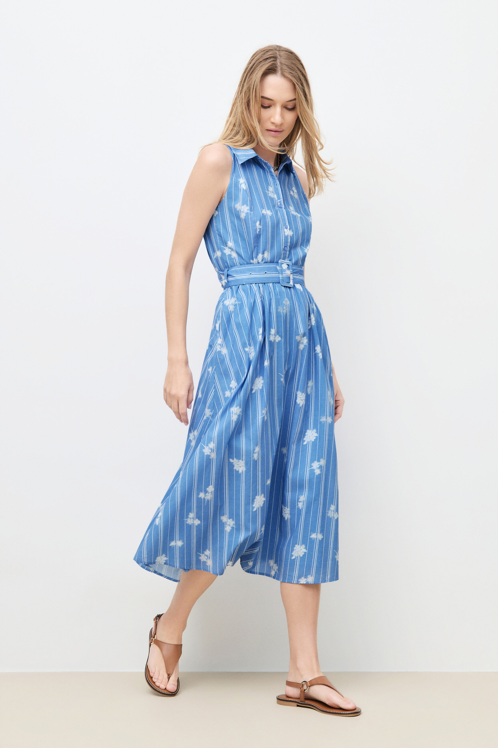 Reveuse dress light blue woman
