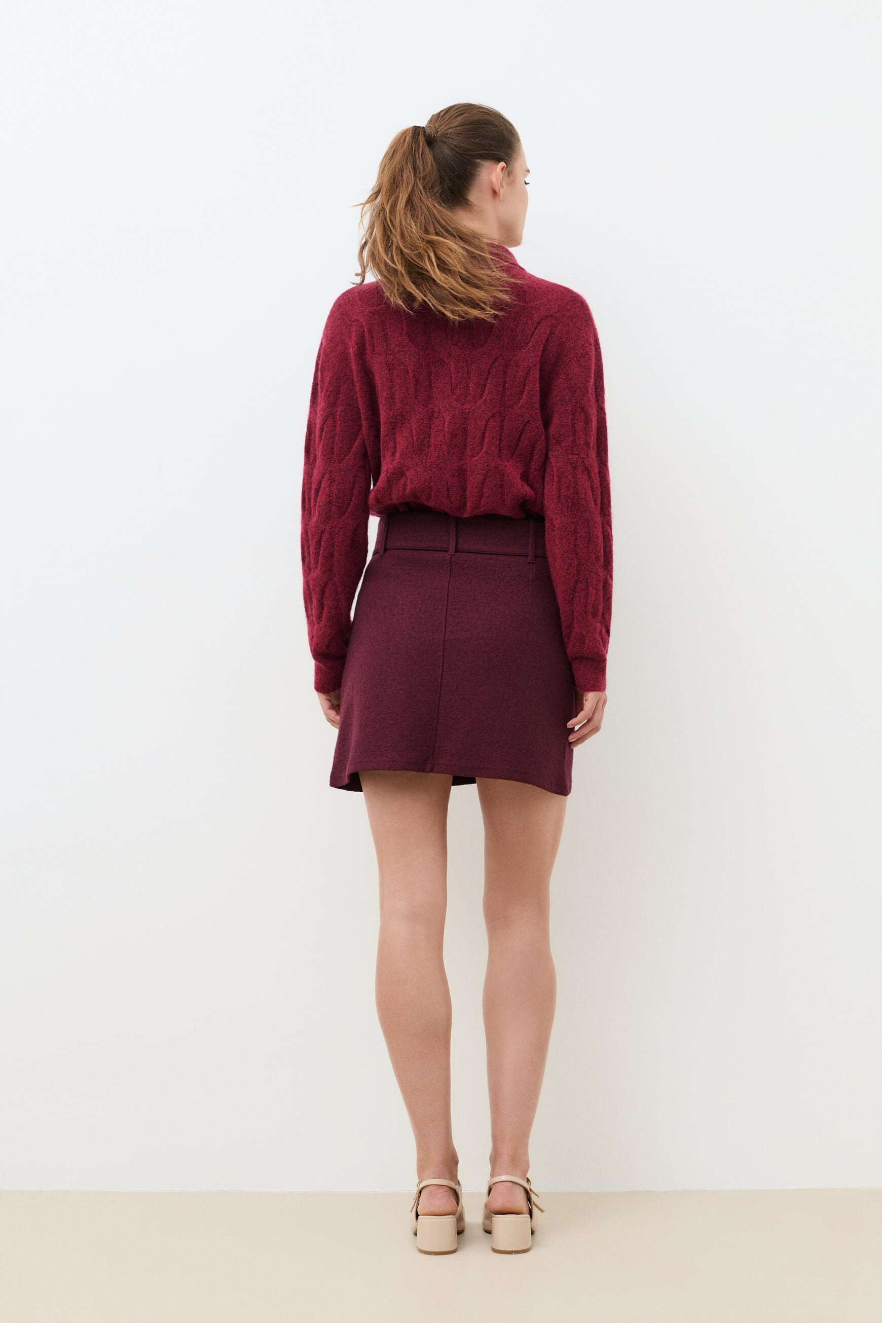 Skirt Jhazel plum woman