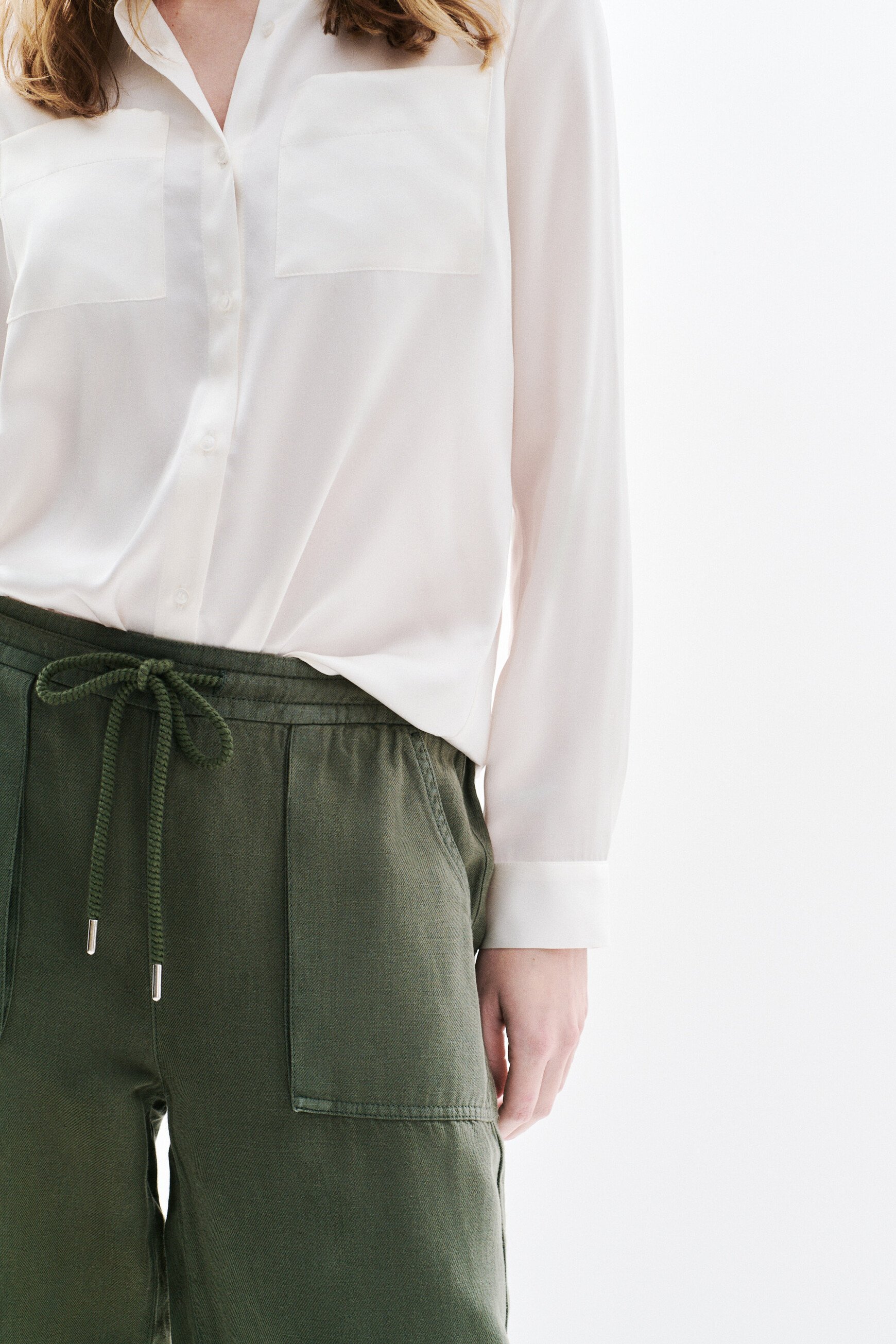 pantalon ignace verde caqui mujer Pantalón ignace verde caqui mujer