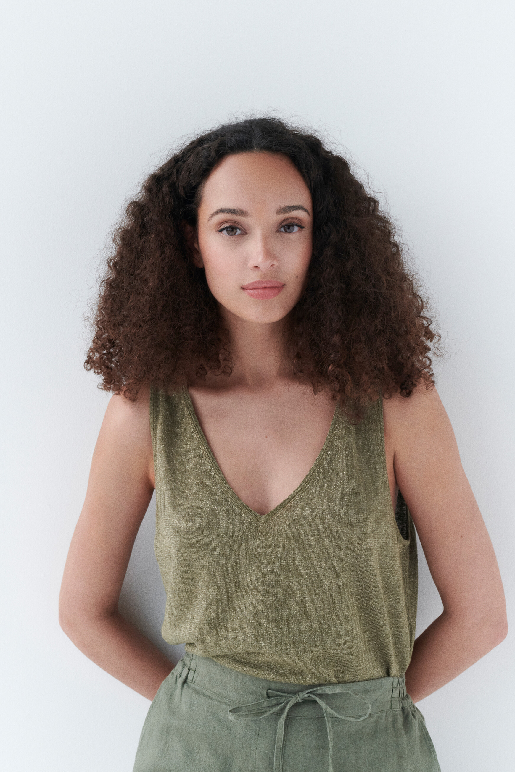 top nolwenn vert olive femme top nolwenn vert olive femme