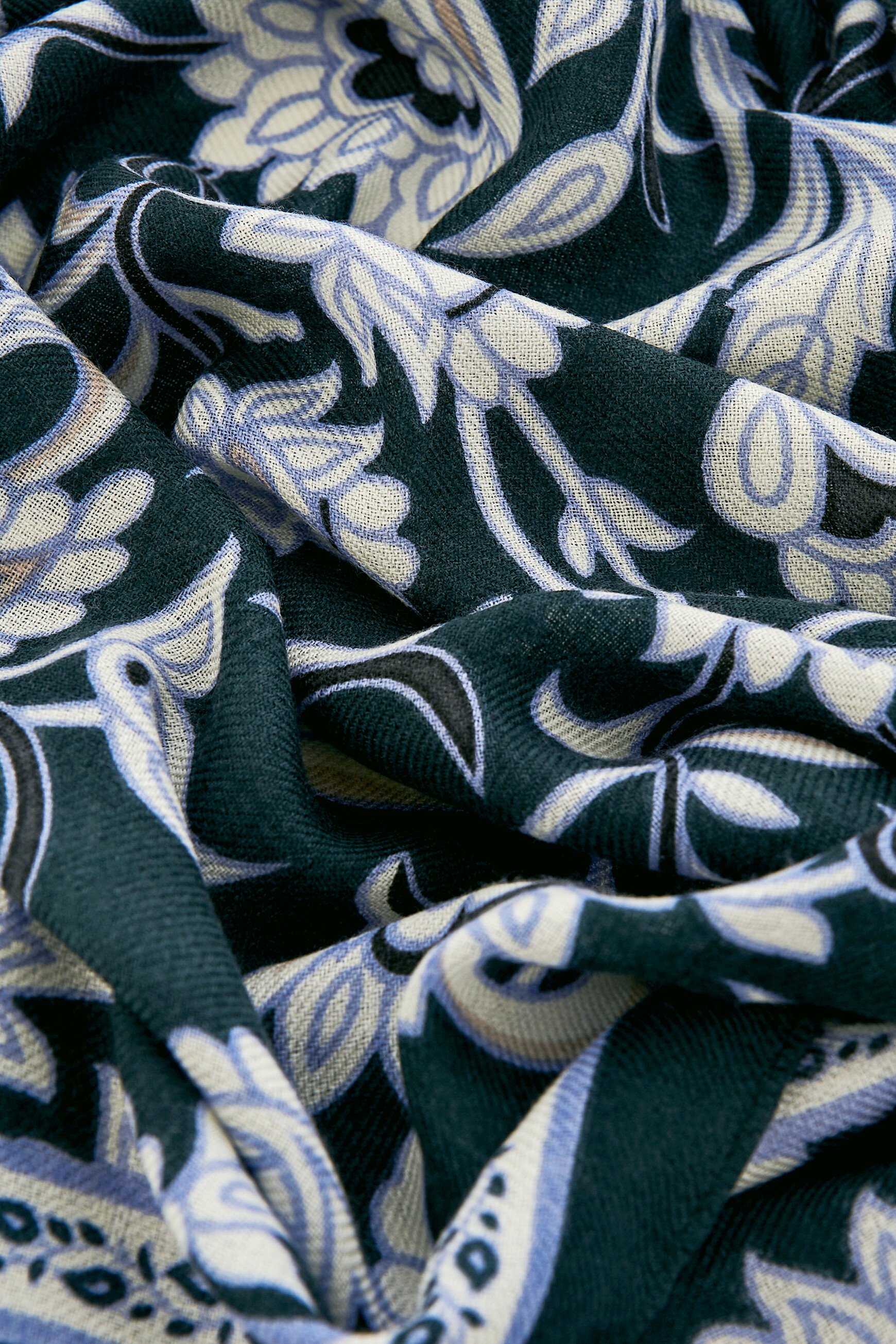 Lamira 100% wool scarf khaki green woman