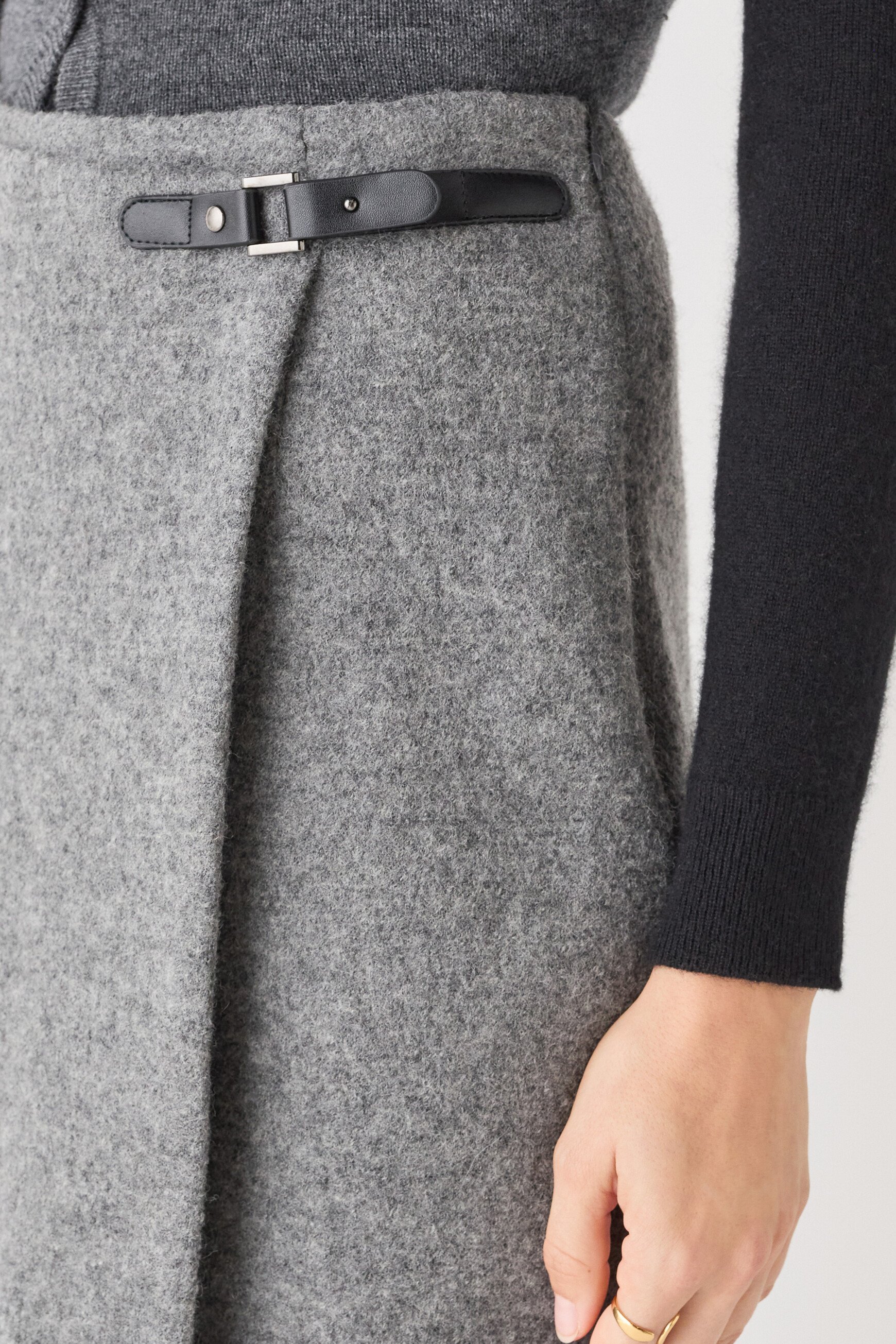 jupe juliana 100 laine gris femme Jupe Juliana 100% laine gris femme