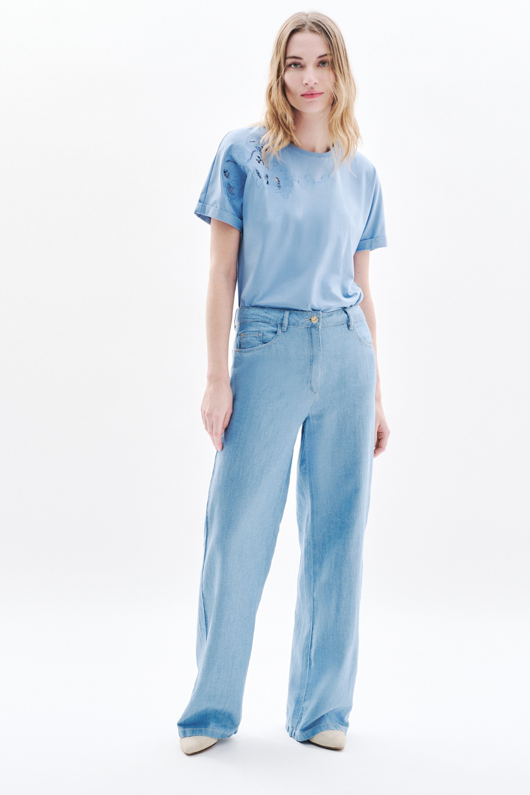 pantalon plincoln bleu ciel femme Pantalon plincoln bleu ciel femme