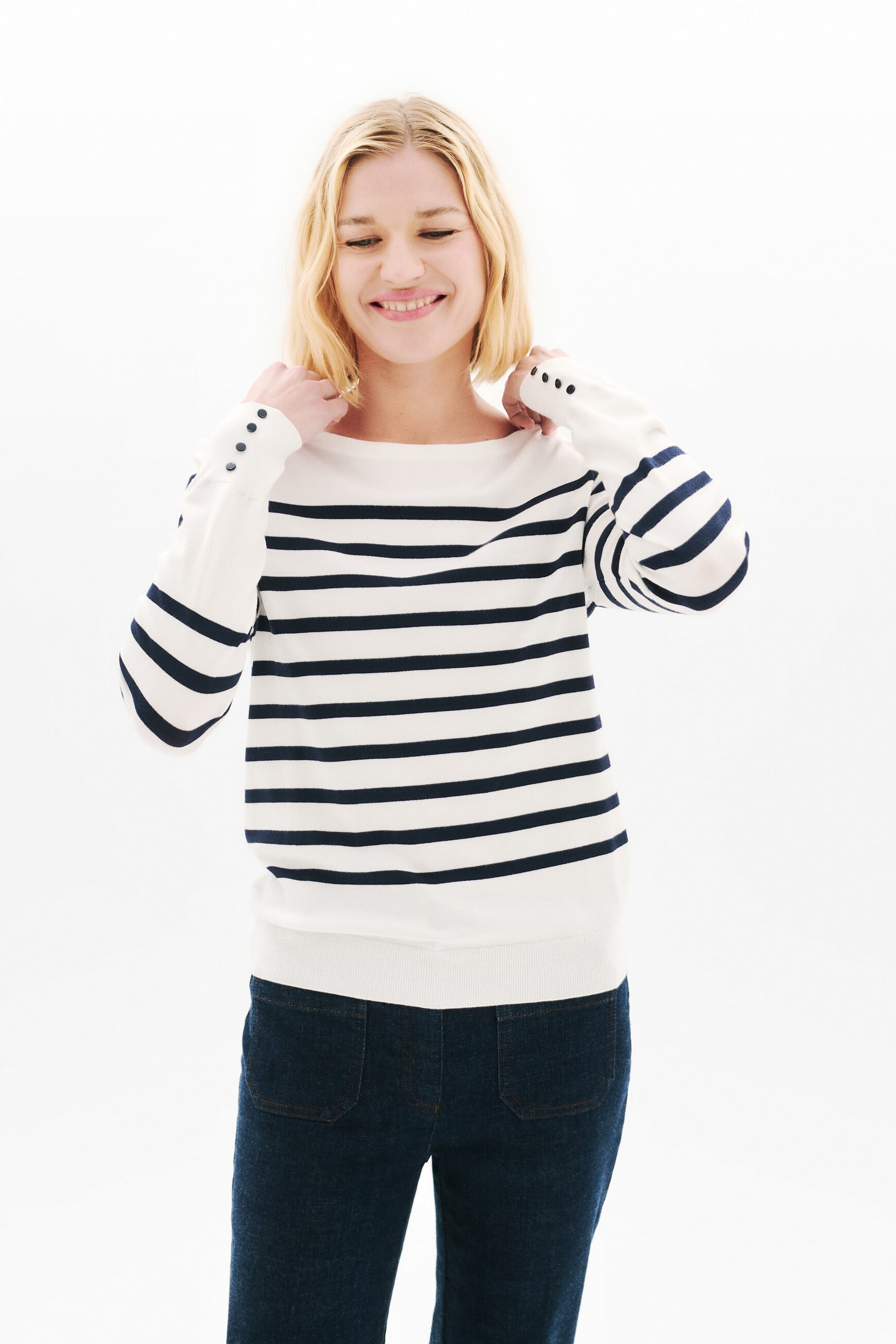 Pull mjulie ivoire femme
