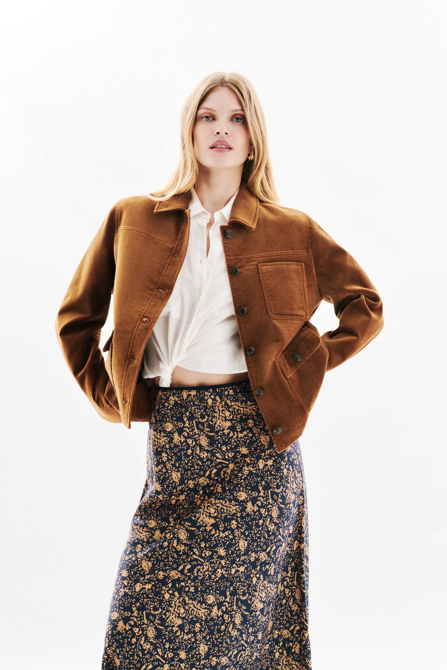 Jacke Vminatavelours maulwurfsgrau damen