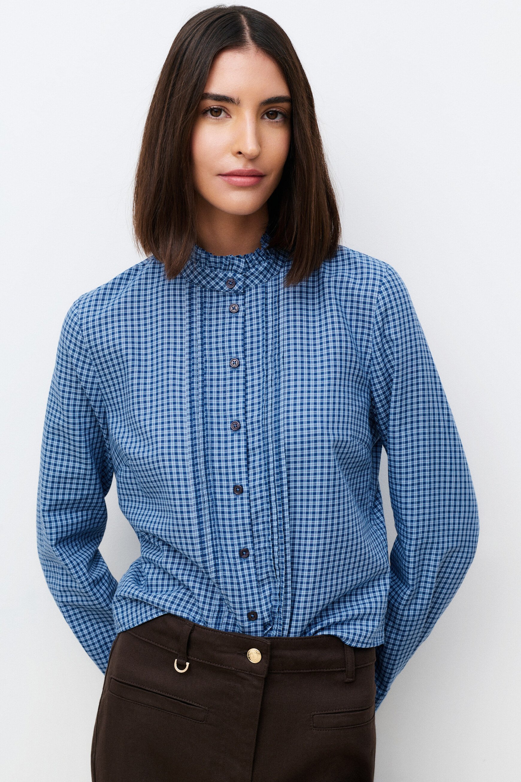 Chemise Cyrielle bleu gris femme