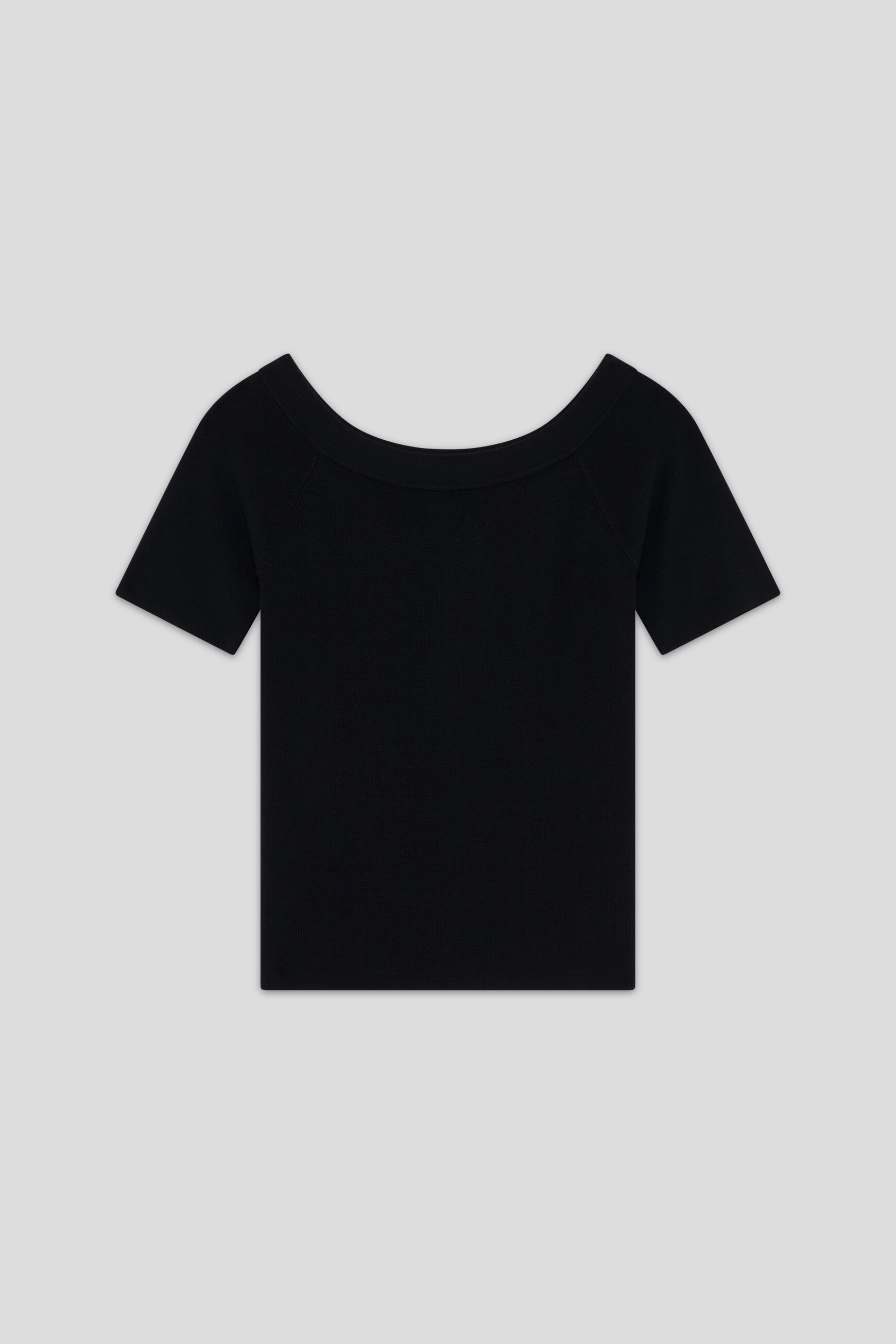 Pull malone fin &agrave; col bateau noir femme
