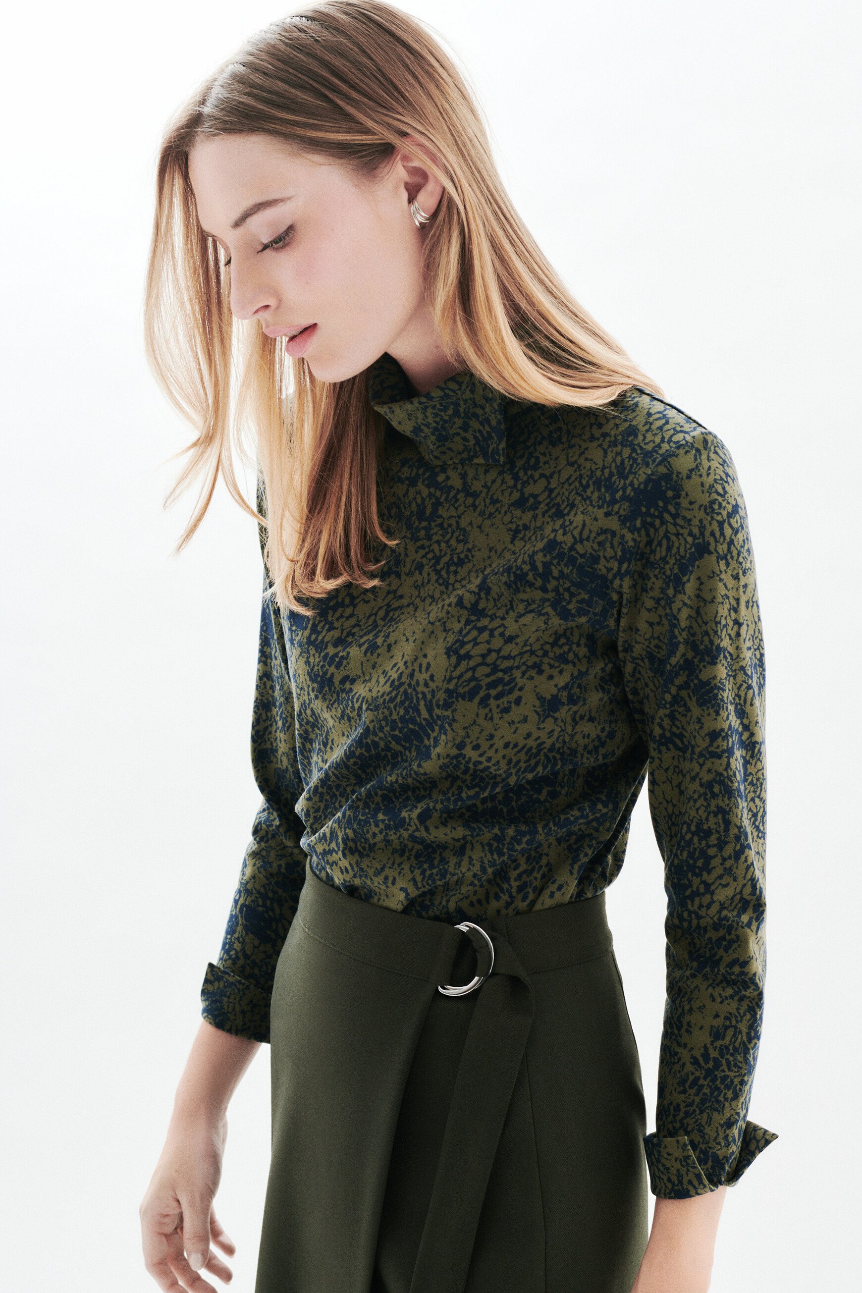 T-shirt Tanoushka2 vert kaki femme