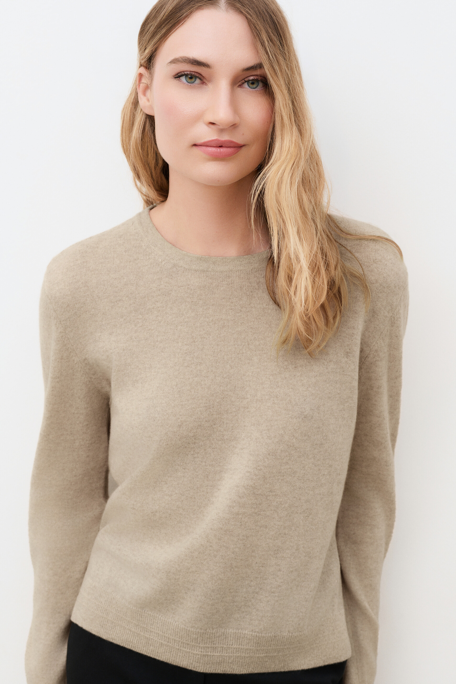 Mjanice sweater 100% cashmere sand woman